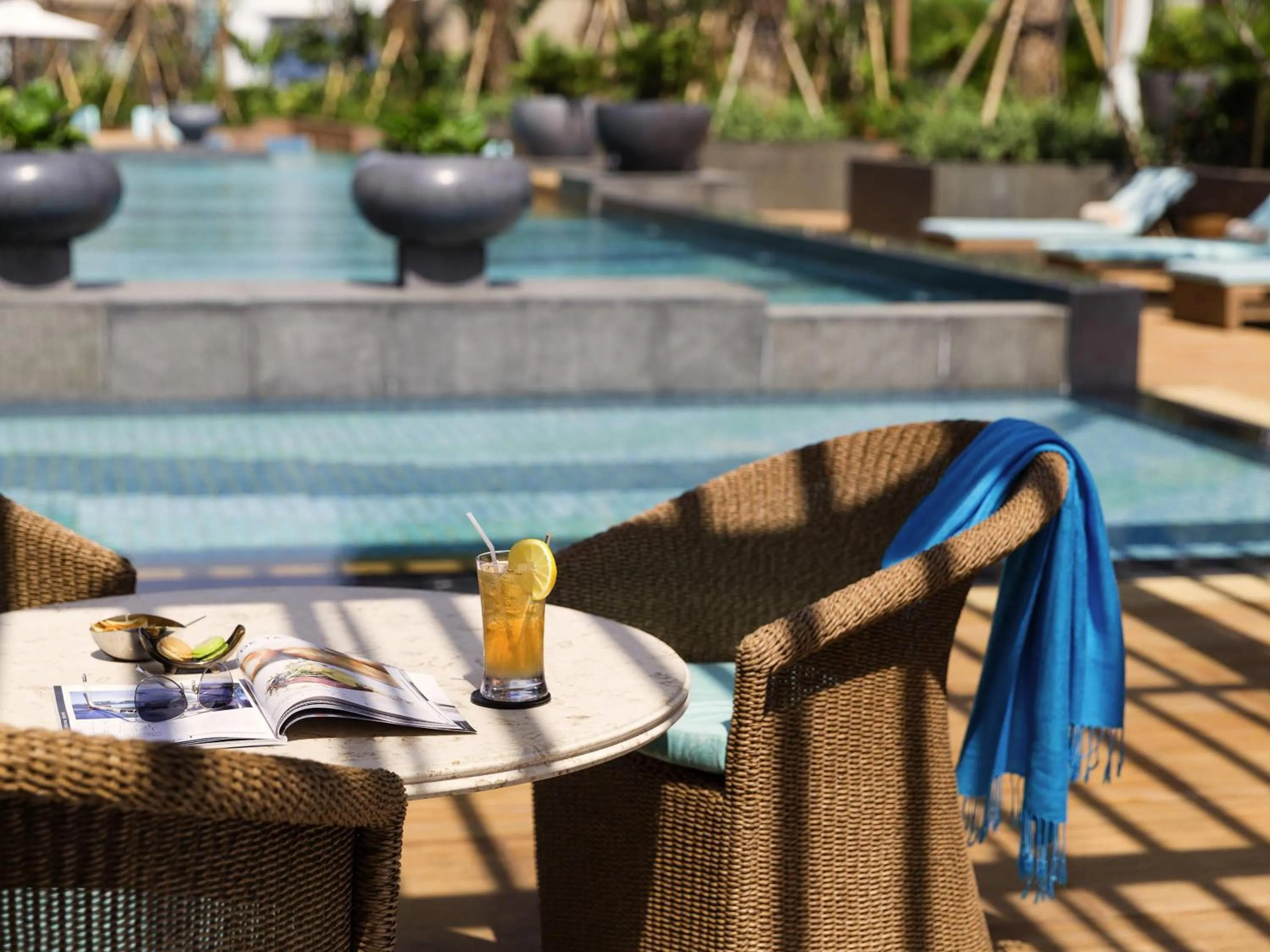 Pool view in Raffles Jakarta