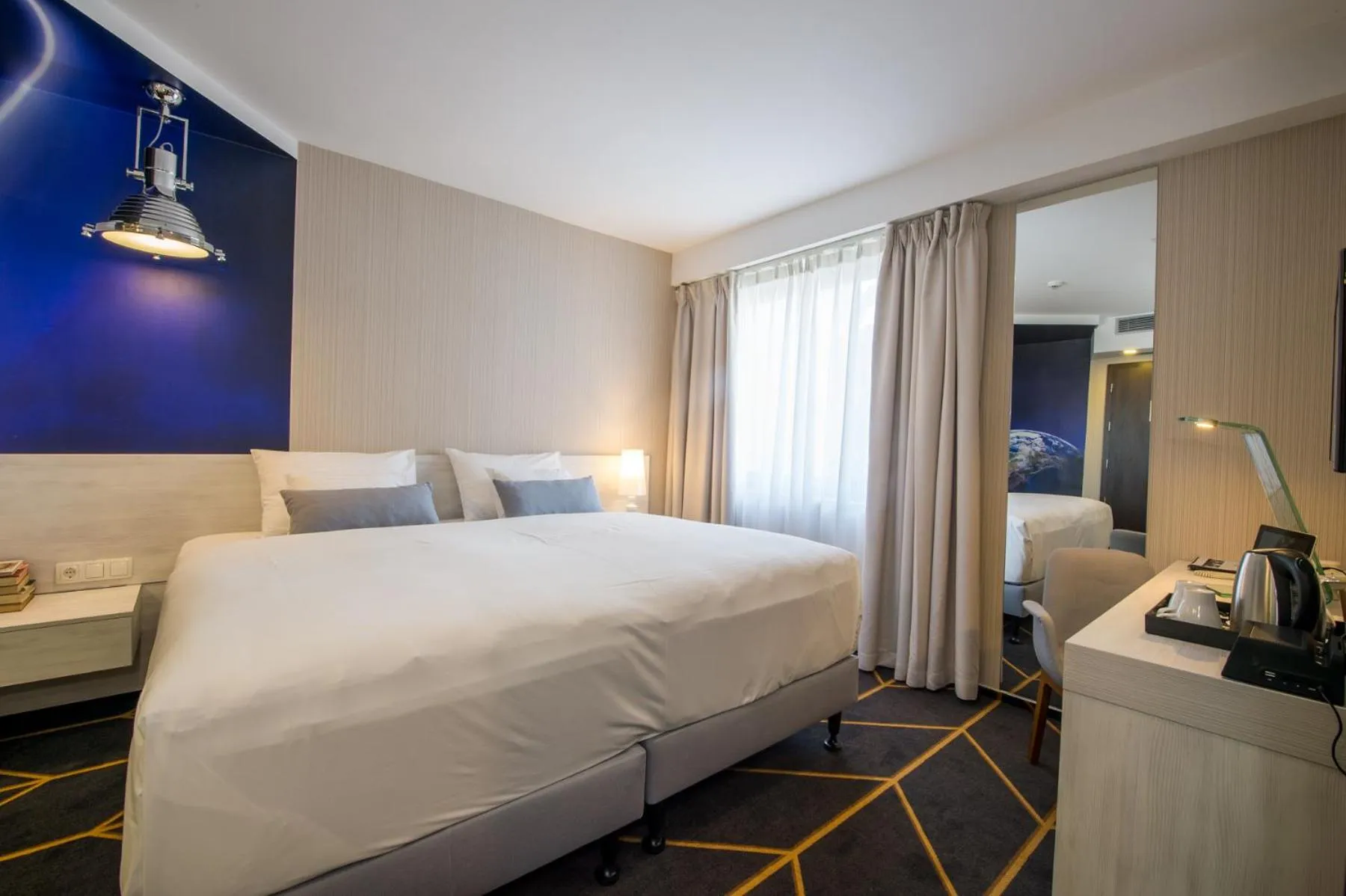 Bed in Science Hotel