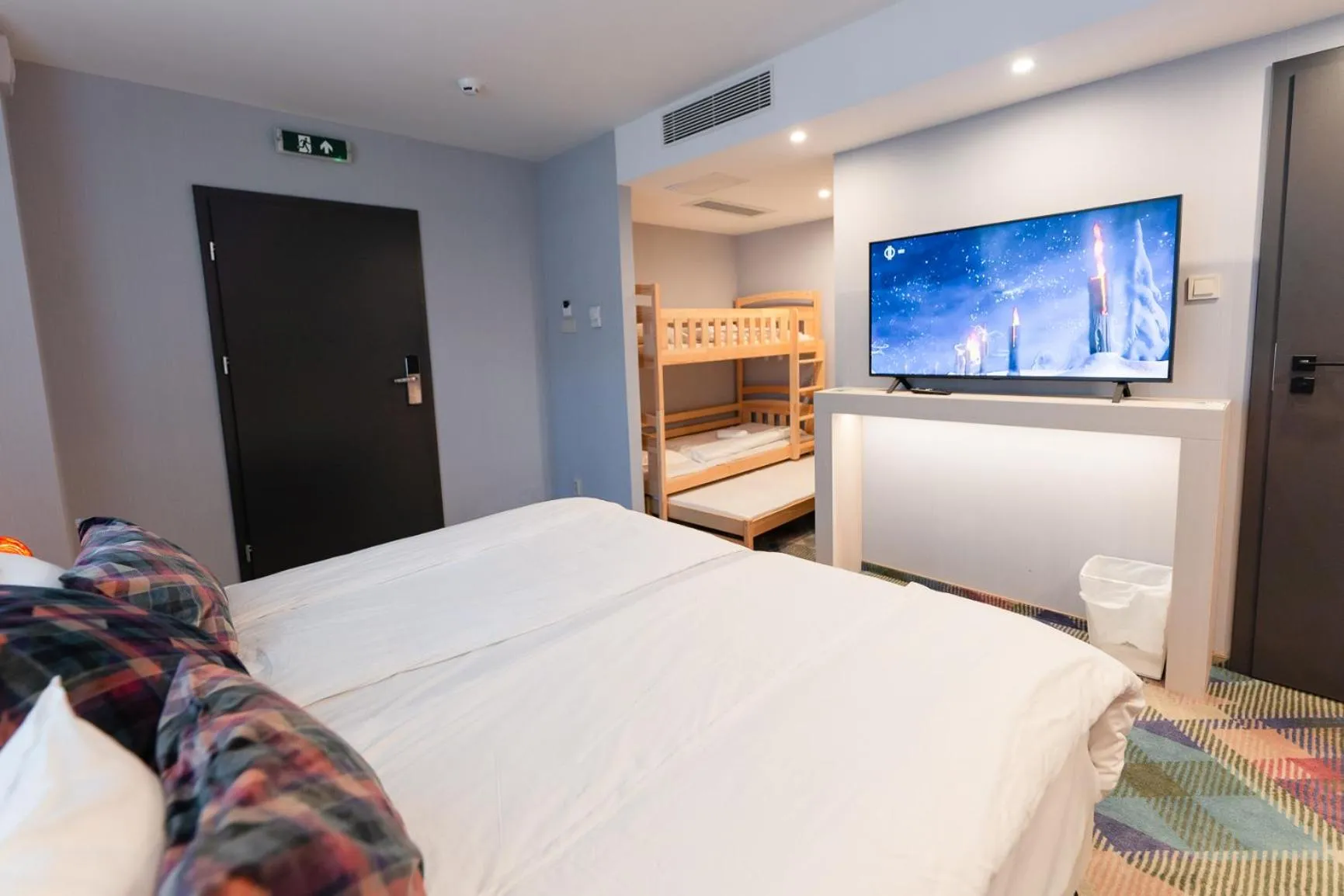 Bed in Science Hotel