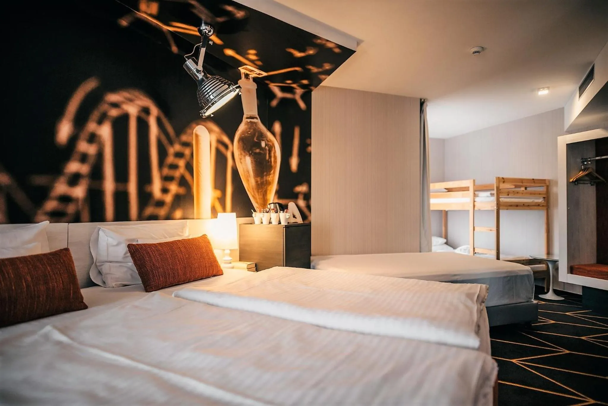 Bed in Science Hotel