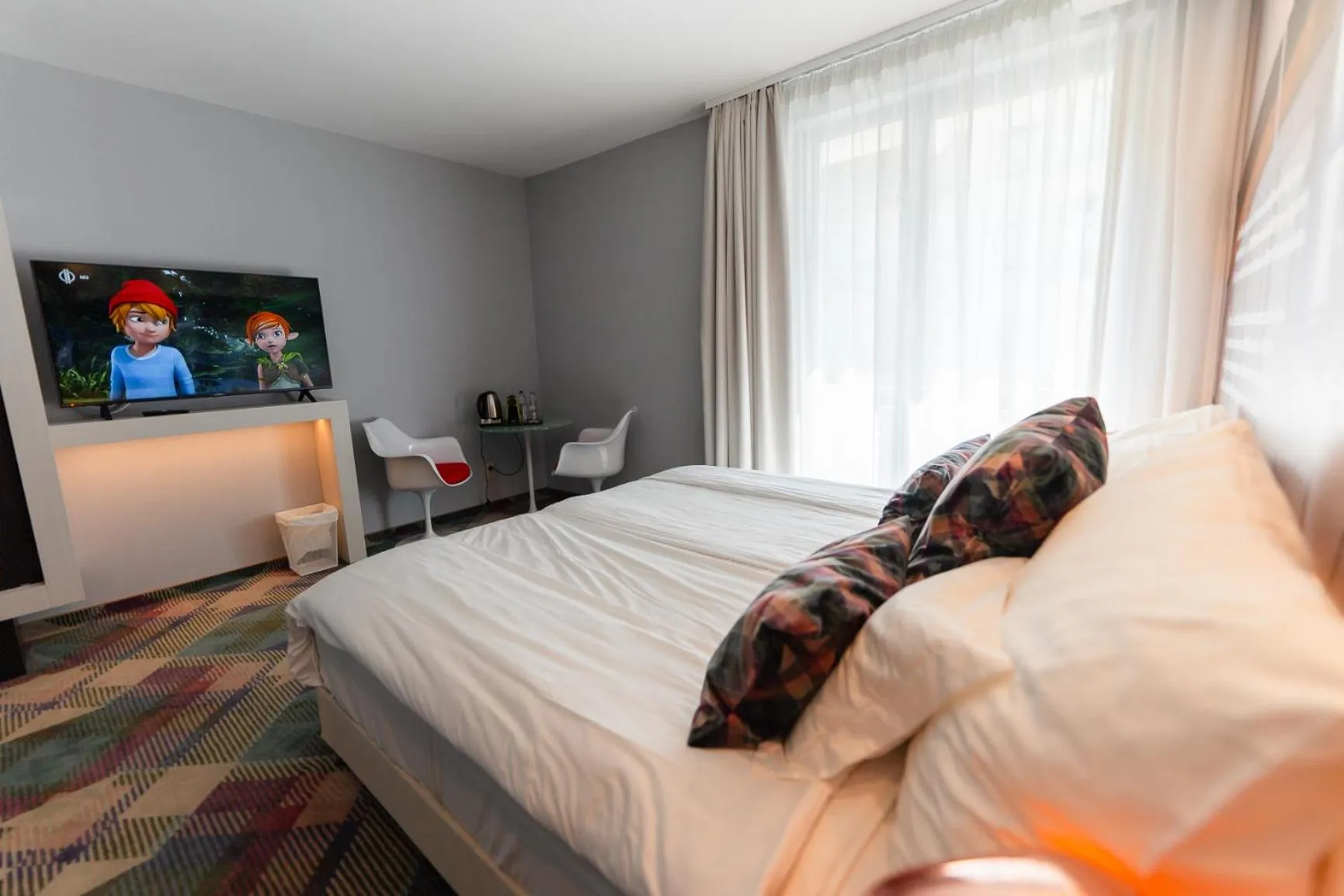 Bed in Science Hotel