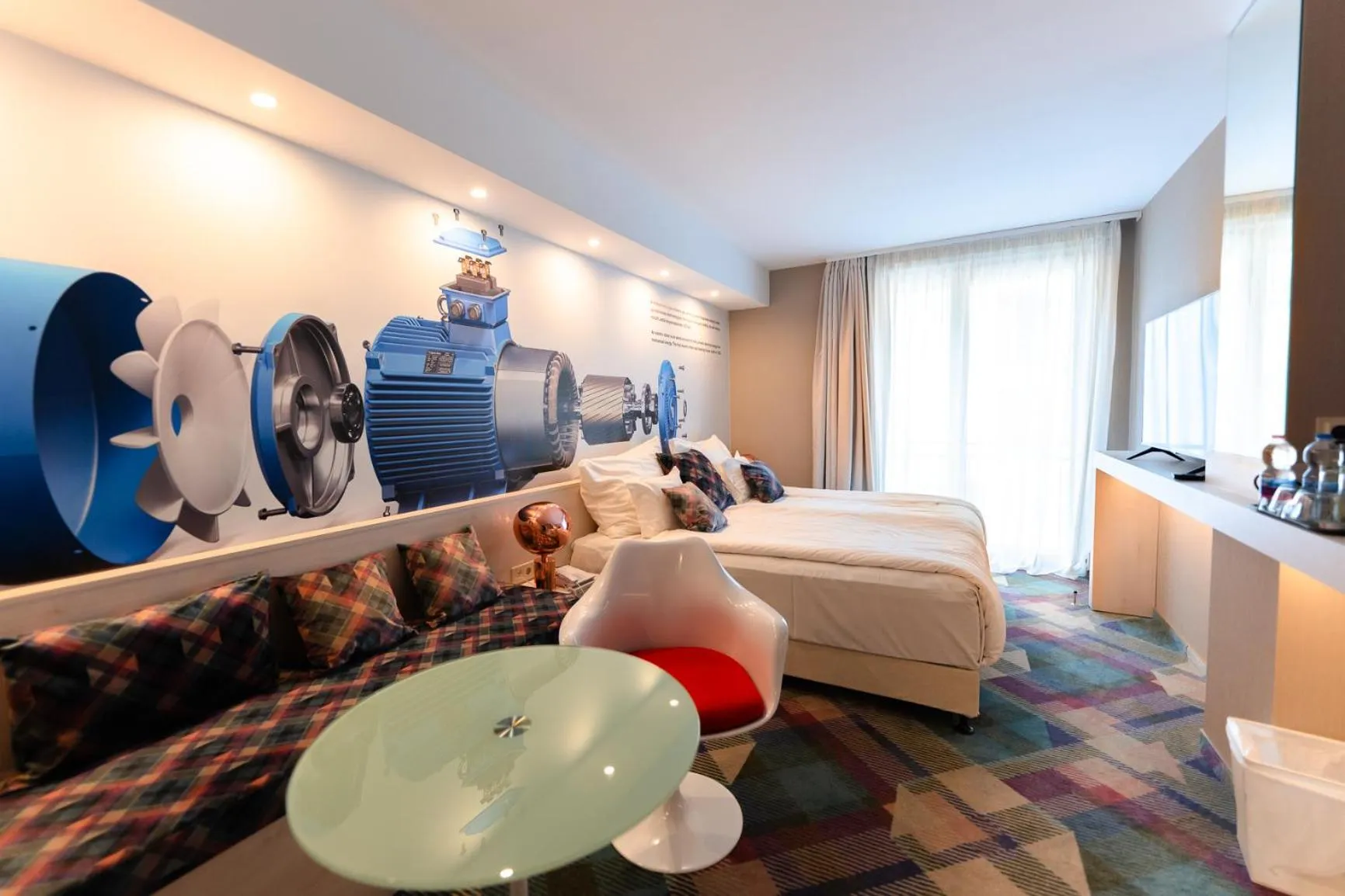 Bed in Science Hotel