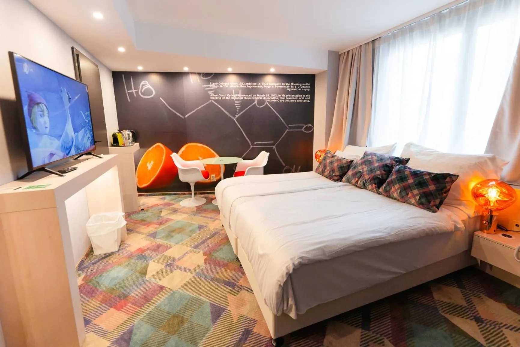 Bed in Science Hotel