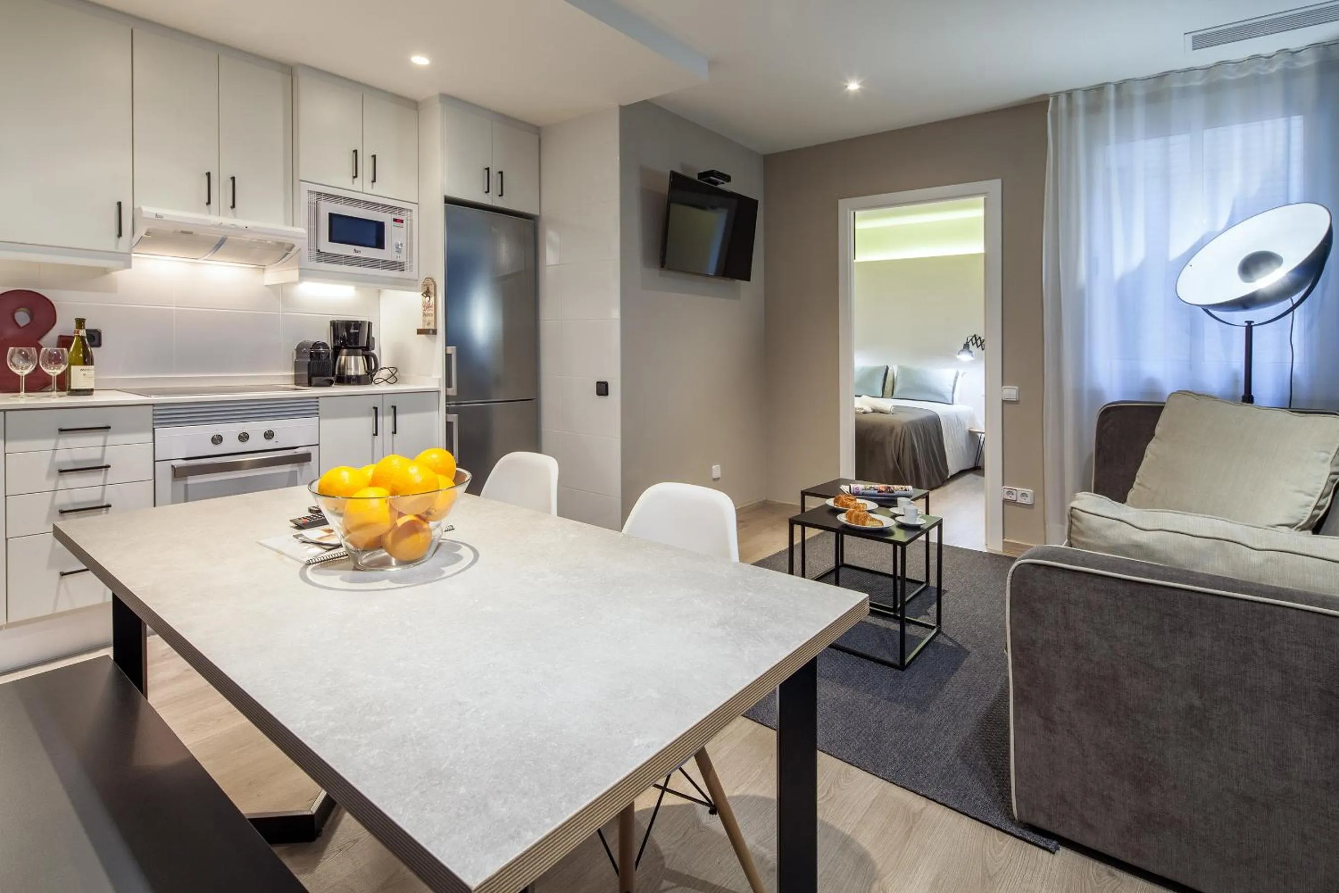 Kitchen or kitchenette in Habitat Apartments Cool Jazz