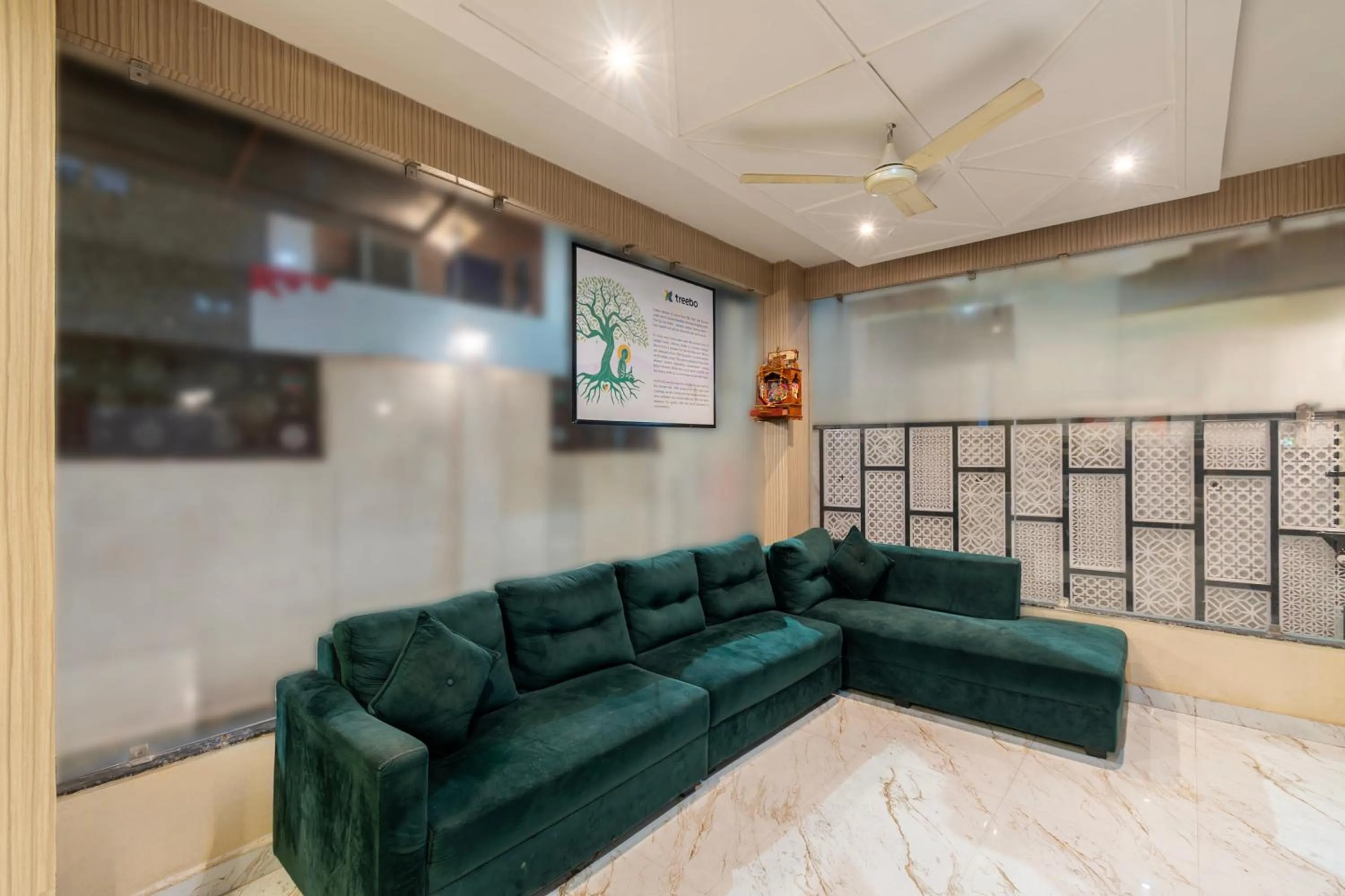 Seating area in Treebo Raj Palace