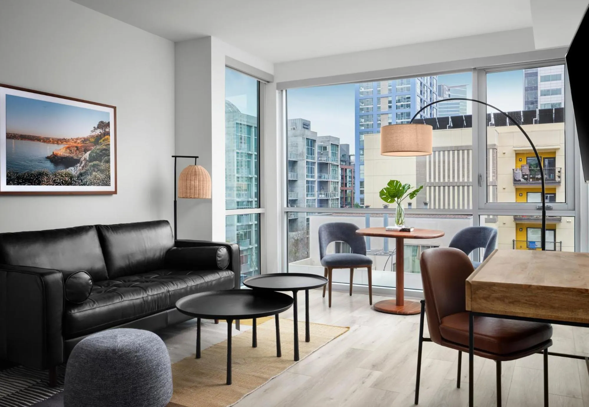 Seating area in Sentral Gaslamp Quarter