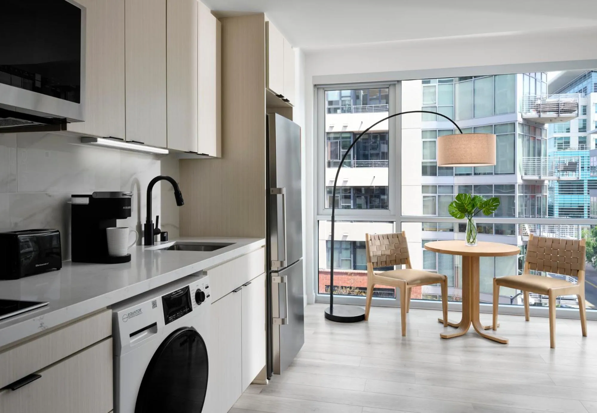 Seating area in Sentral Gaslamp Quarter