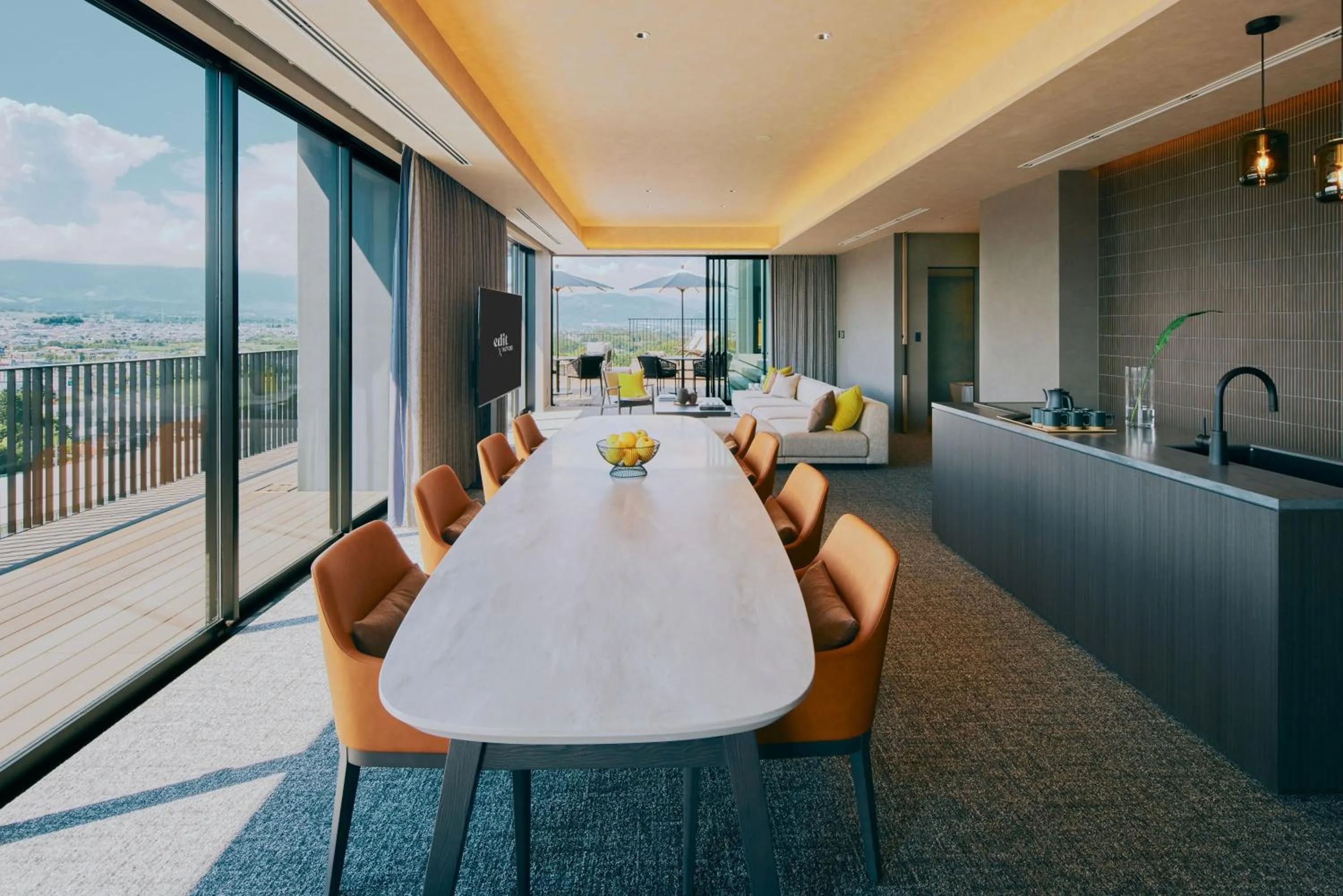 Dining area in edit x seven FUJI GOTEMBA