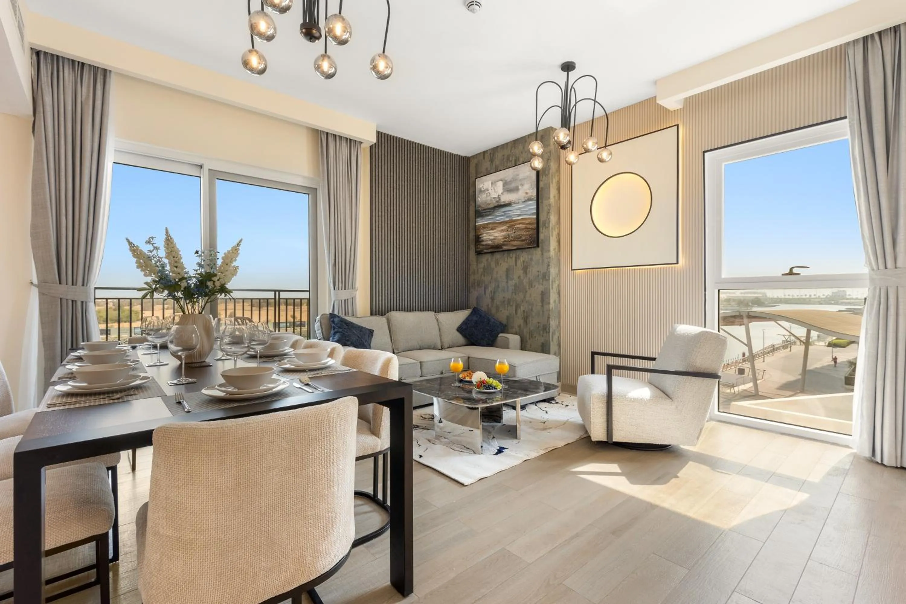 Living room in Desert Key - Perfectly Located Yas Island Premier Apts