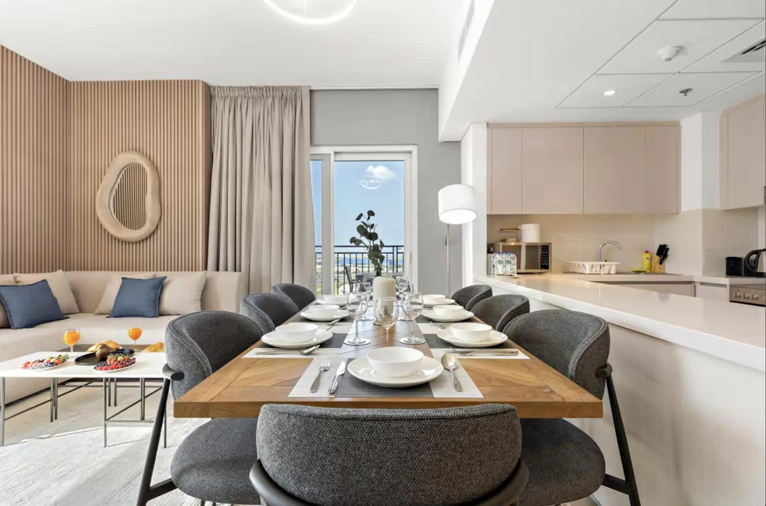 Dining area in Desert Key - Perfectly Located Yas Island Premier Apts
