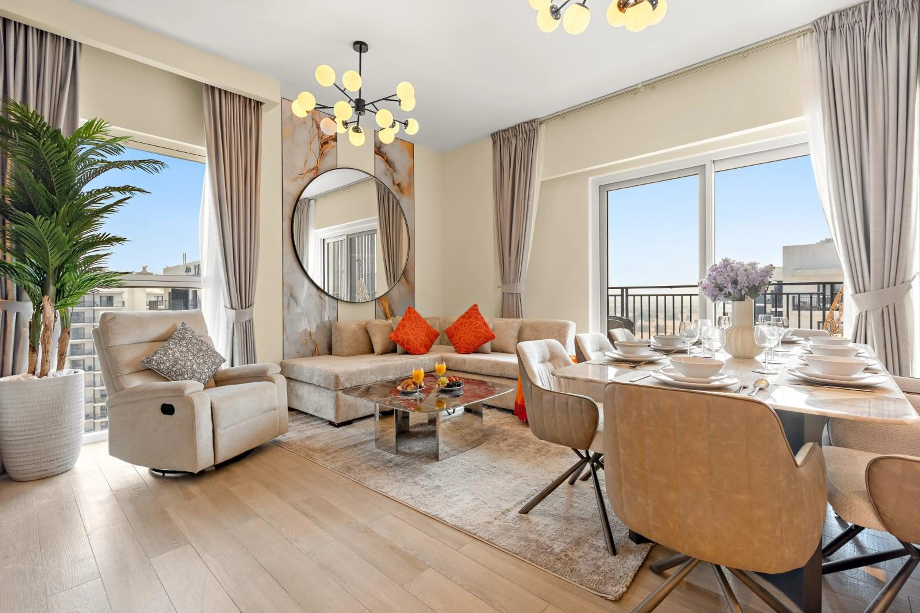 Living room in Desert Key - Perfectly Located Yas Island Premier Apts