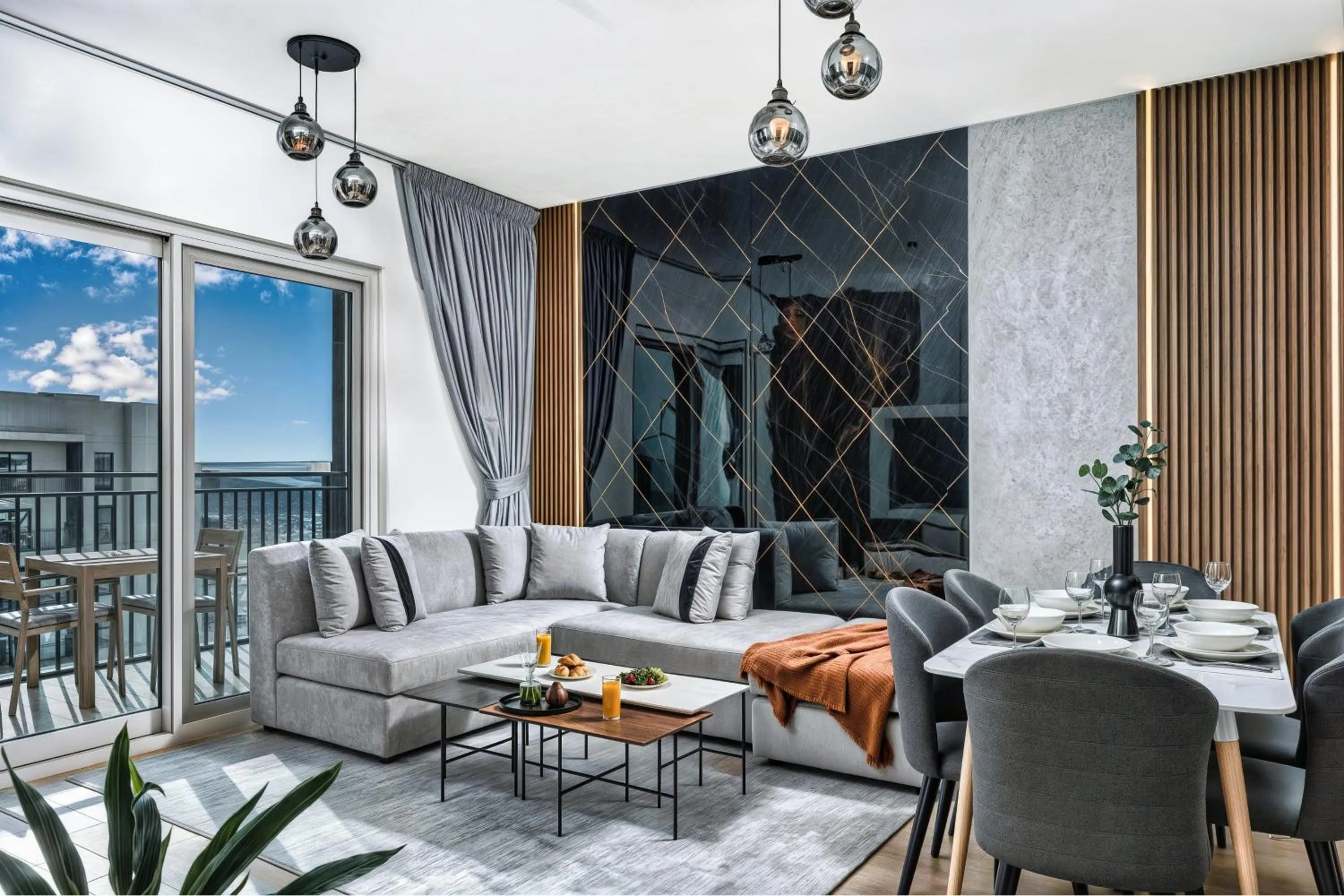 Living room in Desert Key - Perfectly Located Yas Island Premier Apts