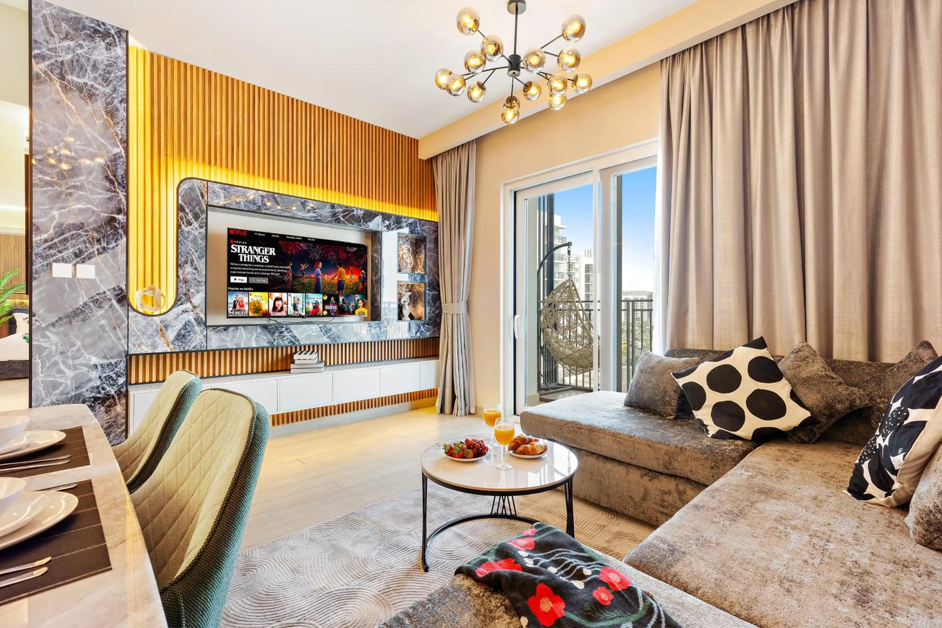 Living room in Desert Key - Perfectly Located Yas Island Premier Apts