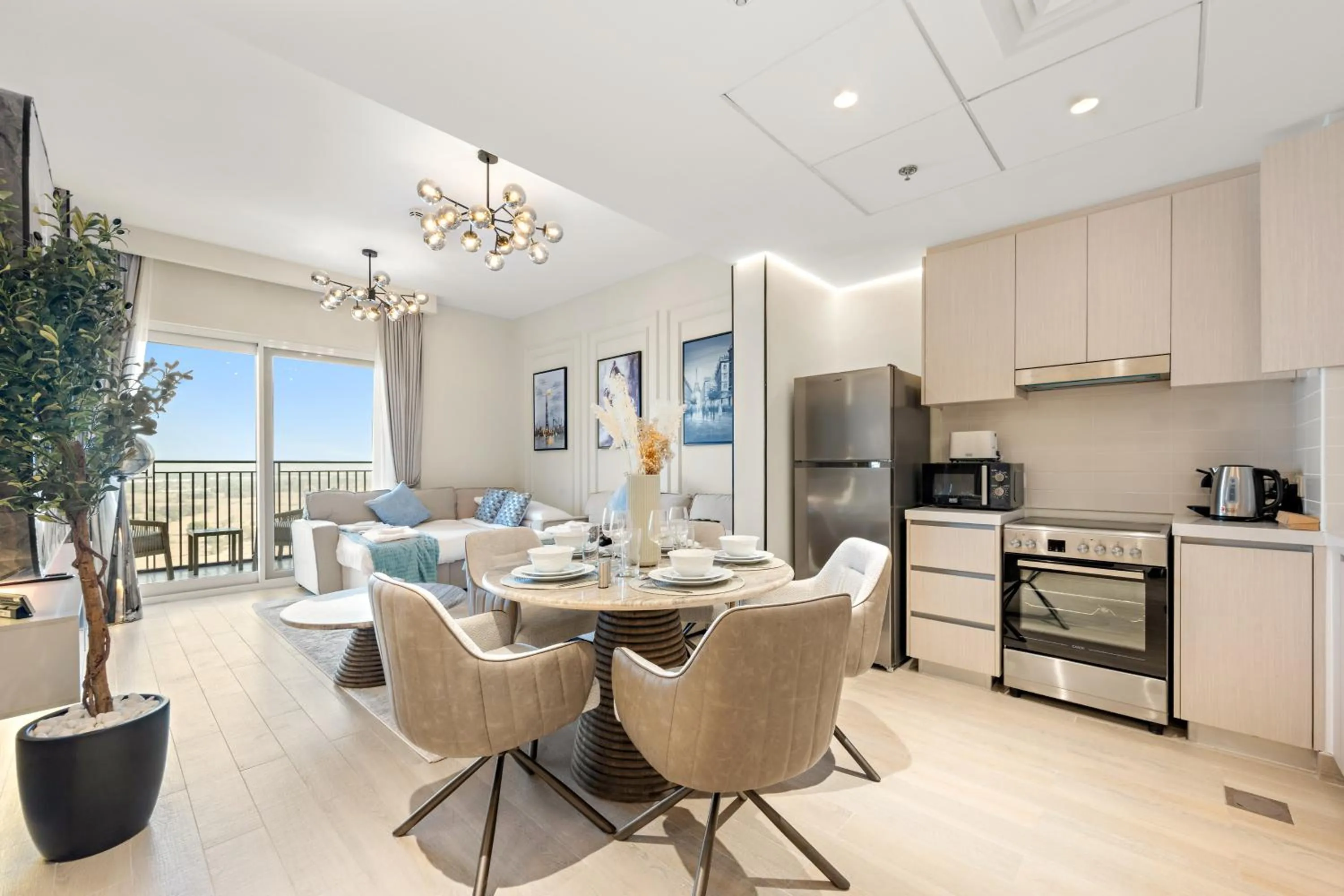 Dining area in Desert Key - Perfectly Located Yas Island Premier Apts