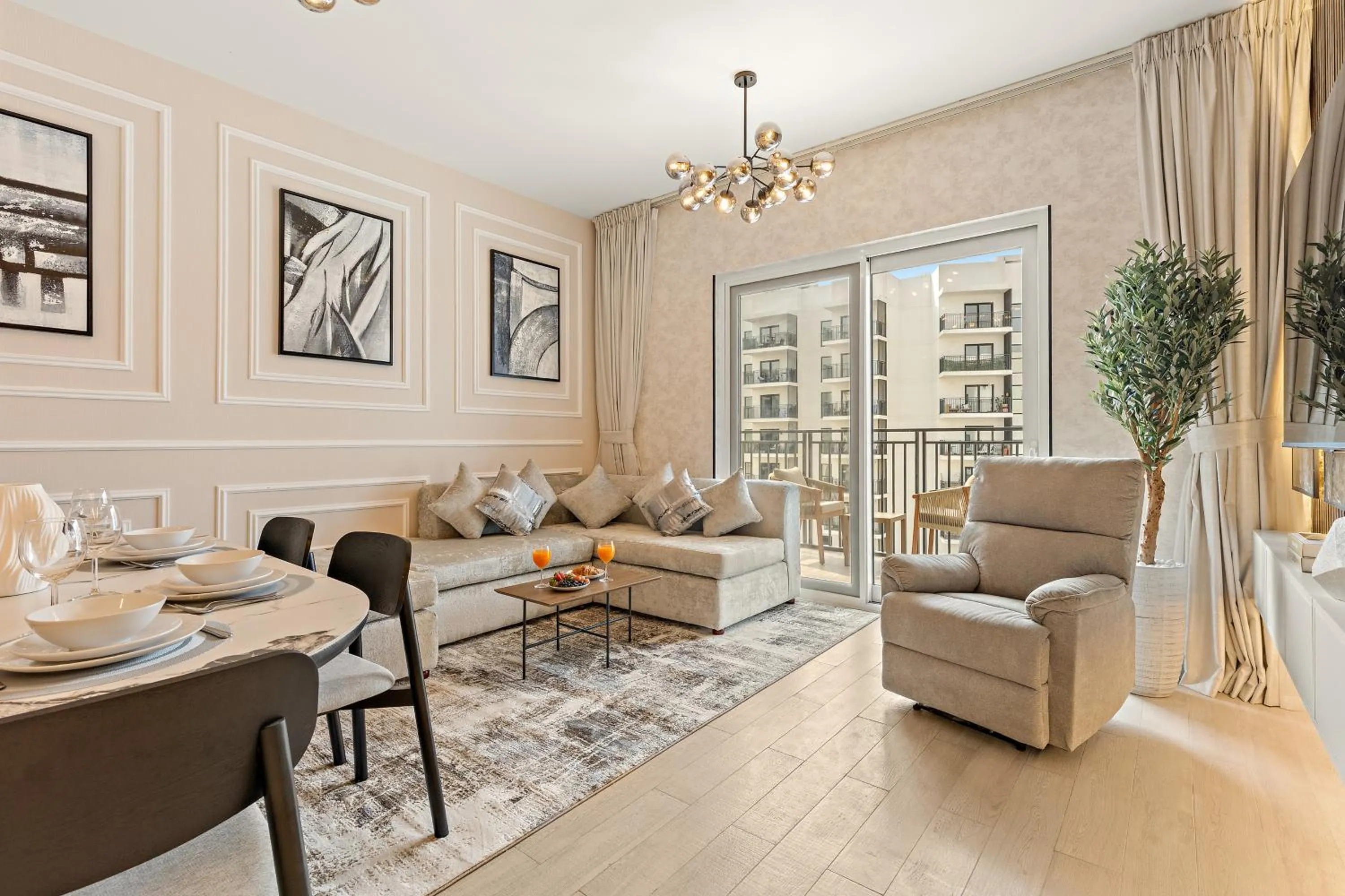 Living room in Desert Key - Perfectly Located Yas Island Premier Apts