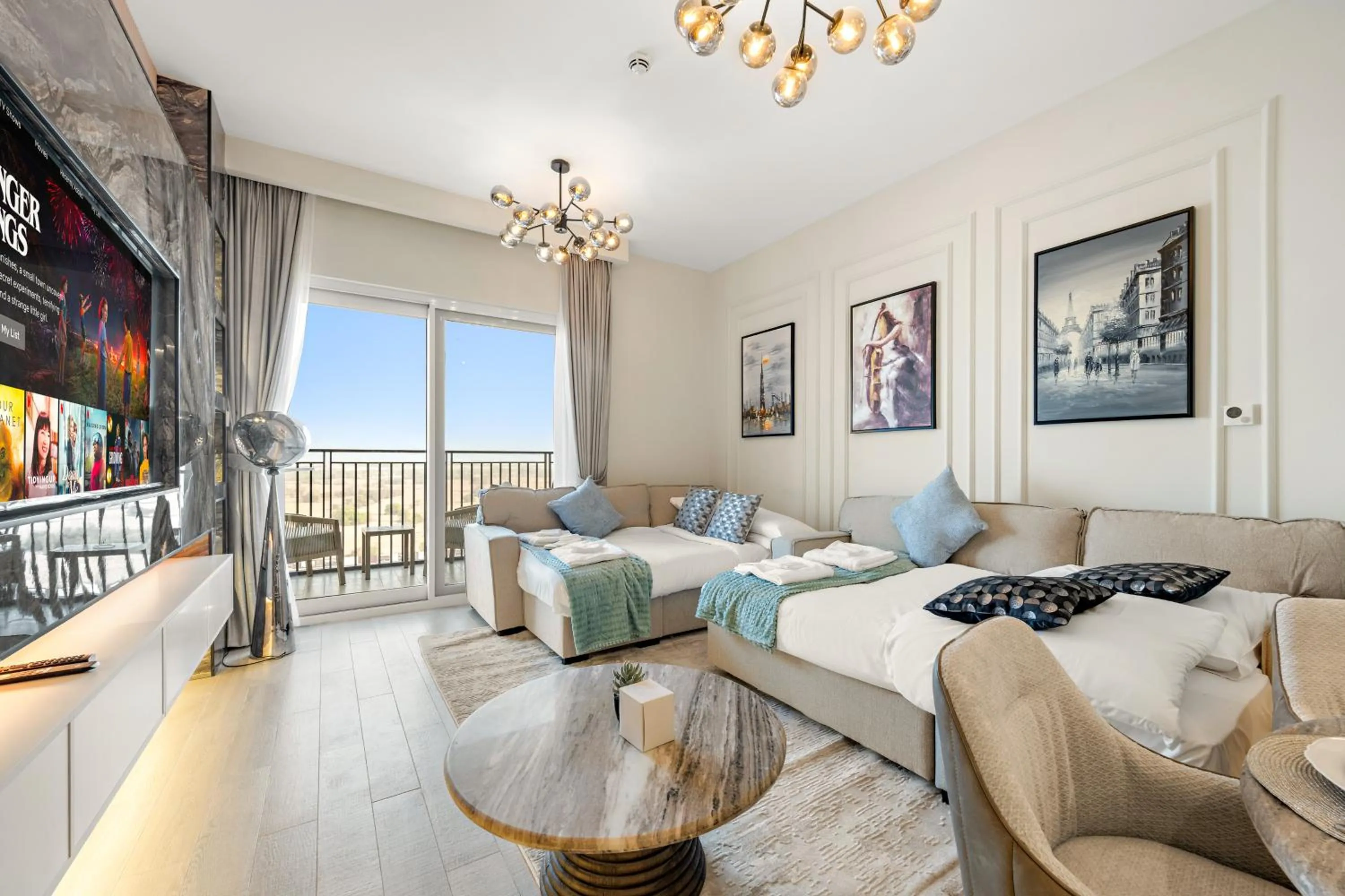 Living room in Desert Key - Perfectly Located Yas Island Premier Apts