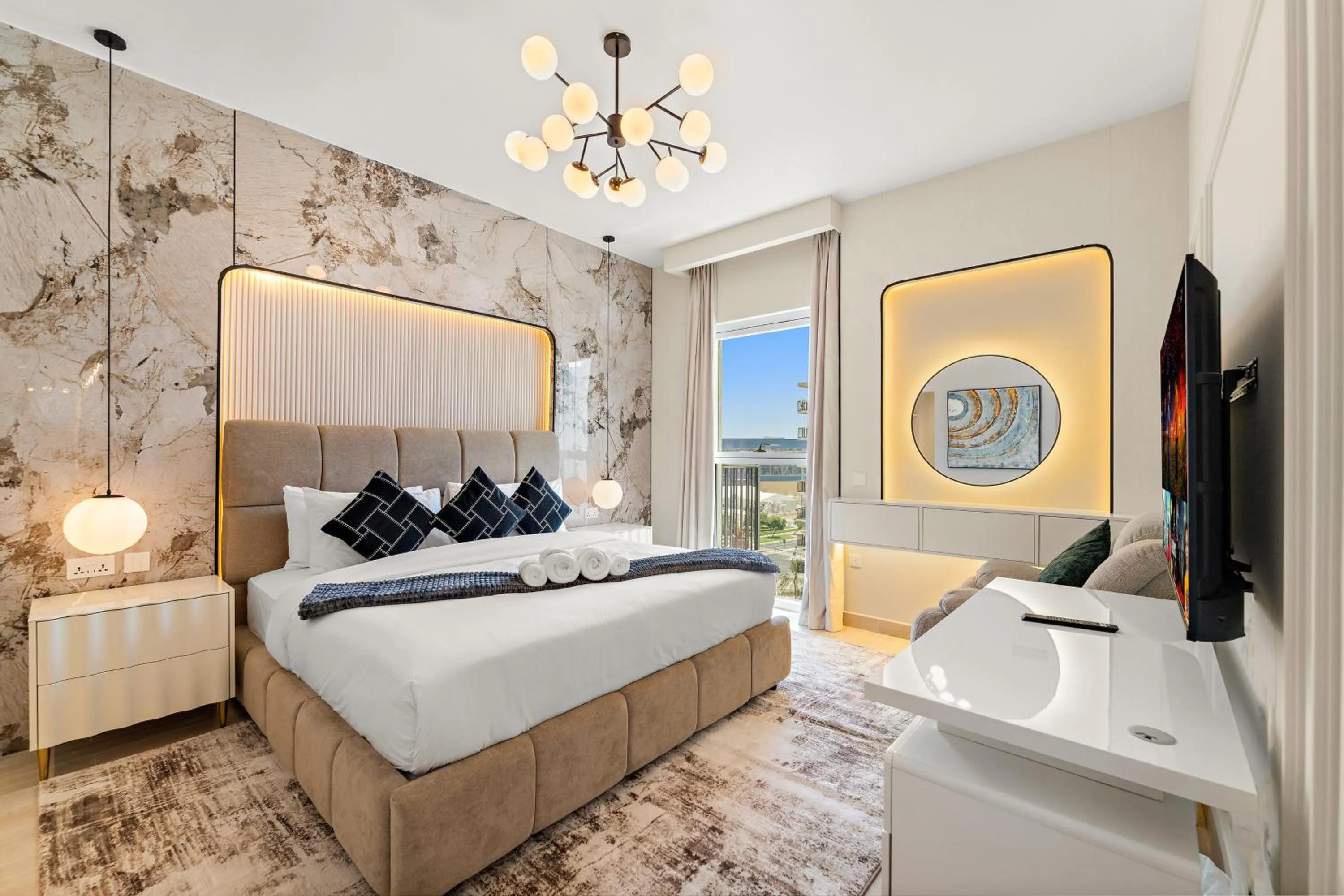 TV and multimedia, Bed in Desert Key - Perfectly Located Yas Island Premier Apts