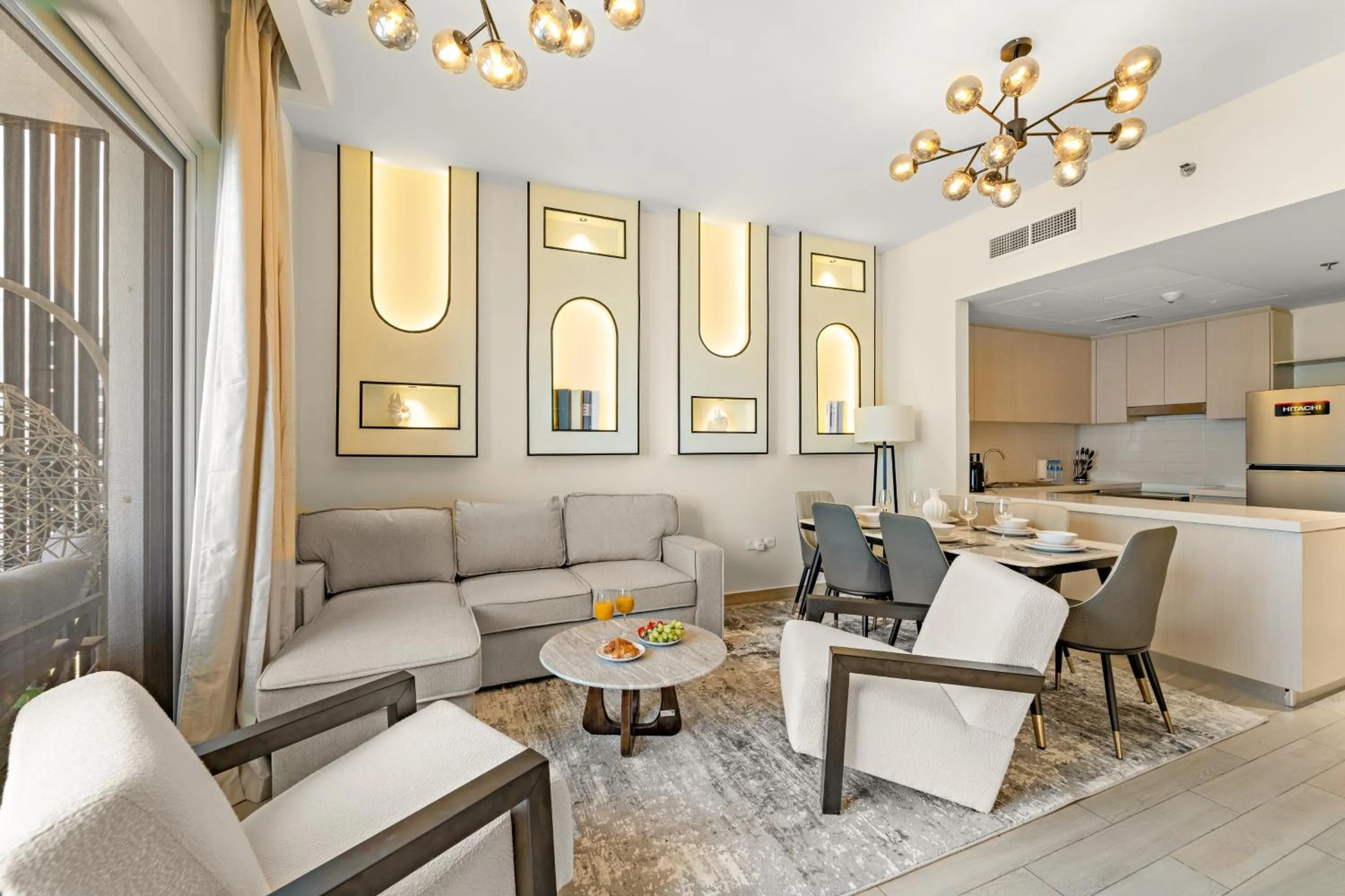 Living room in Desert Key - Perfectly Located Yas Island Premier Apts