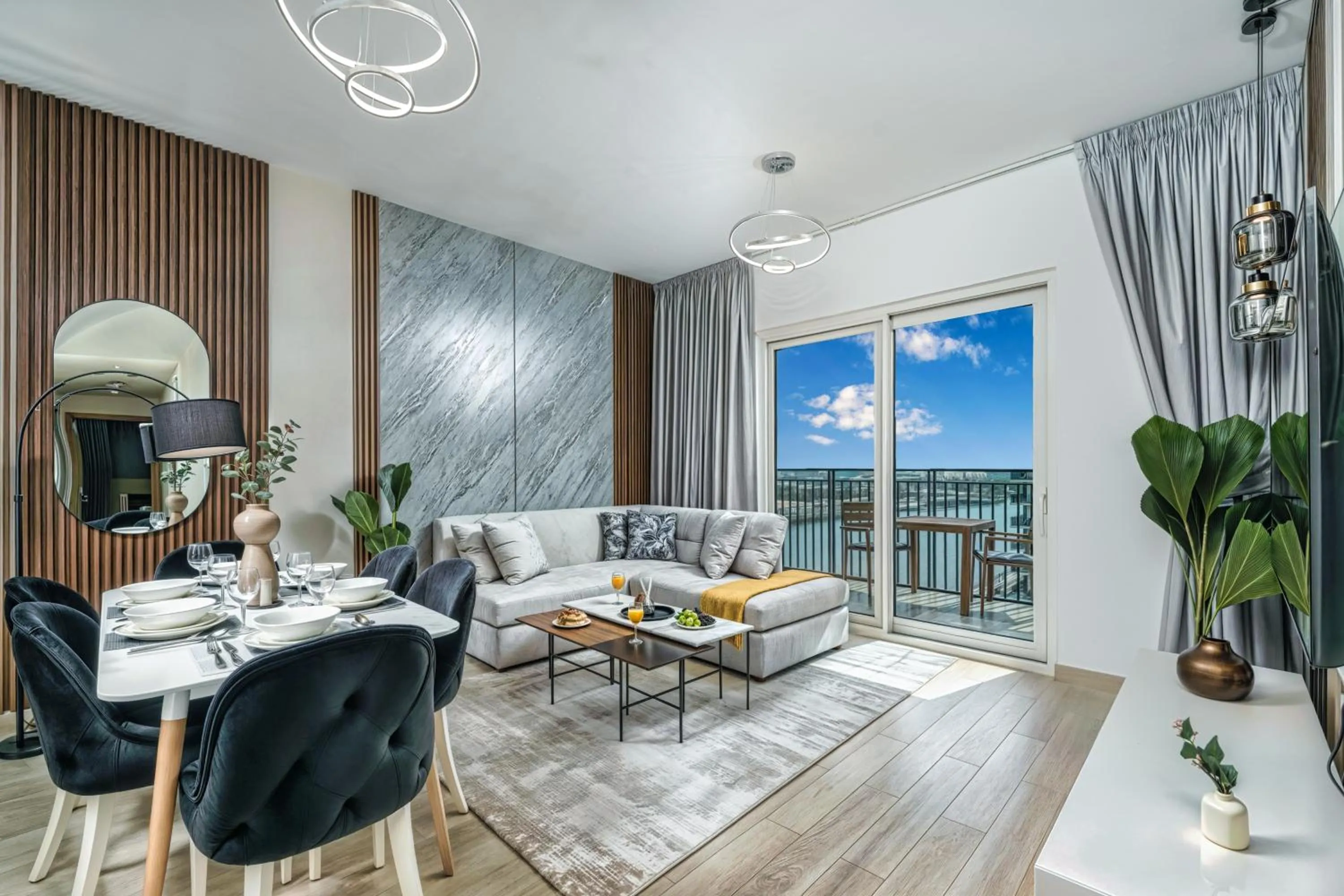 Living room in Desert Key - Perfectly Located Yas Island Premier Apts