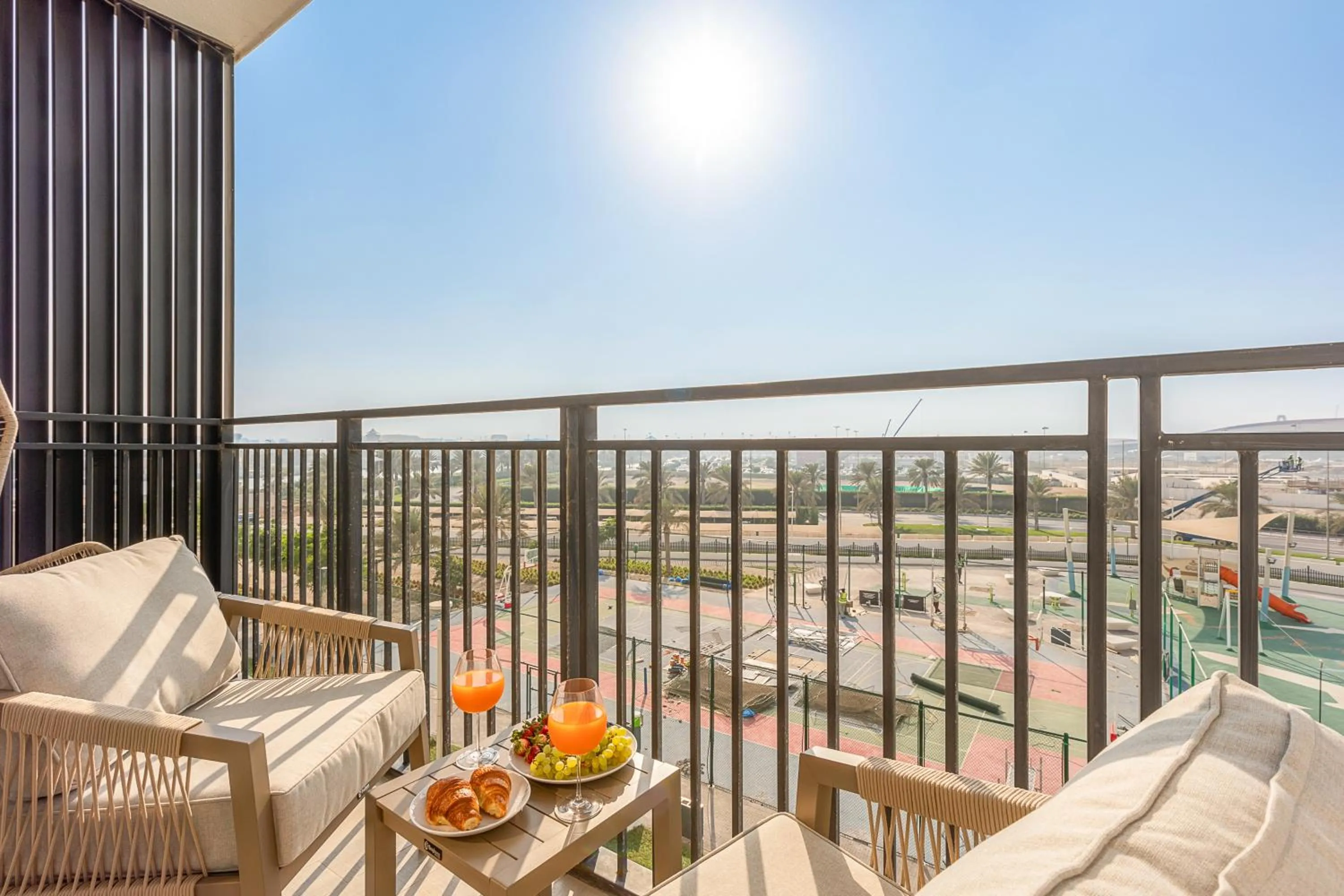 Balcony/Terrace in Desert Key - Perfectly Located Yas Island Premier Apts
