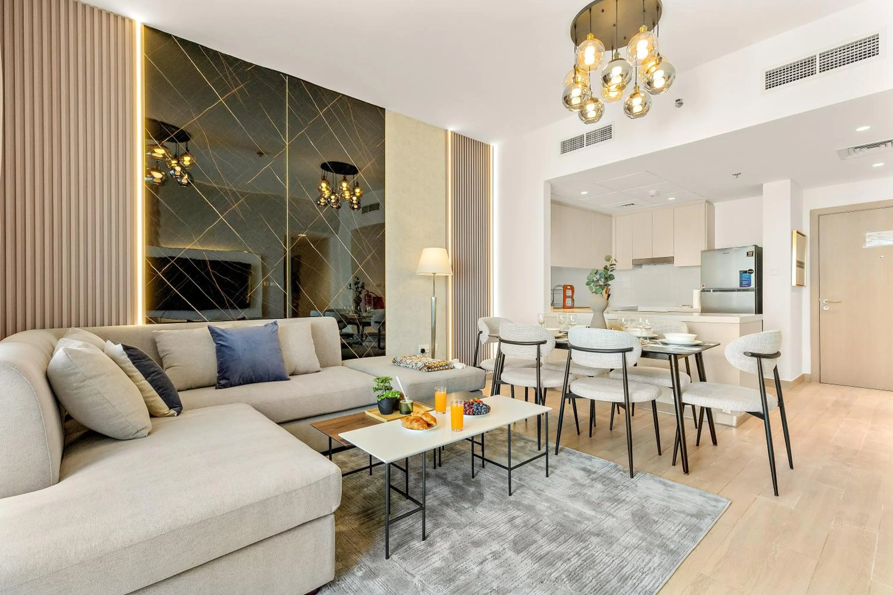 Living room in Desert Key - Perfectly Located Yas Island Premier Apts