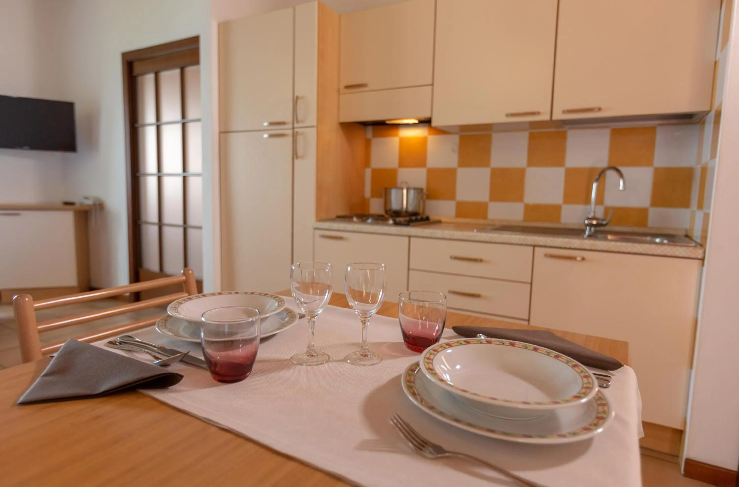 Kitchen or kitchenette in Hotel Residence Sirenella