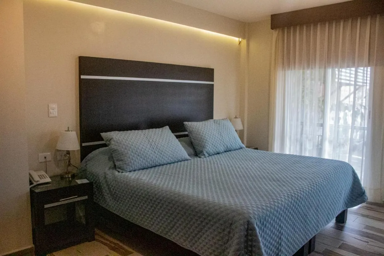 Bed in Hotel San José Plaza Coatepec