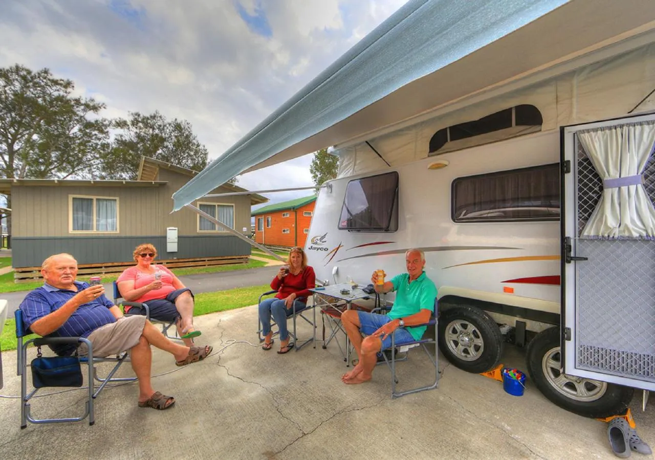 Guests in BIG4 Batemans Bay at Easts Riverside Holiday Park