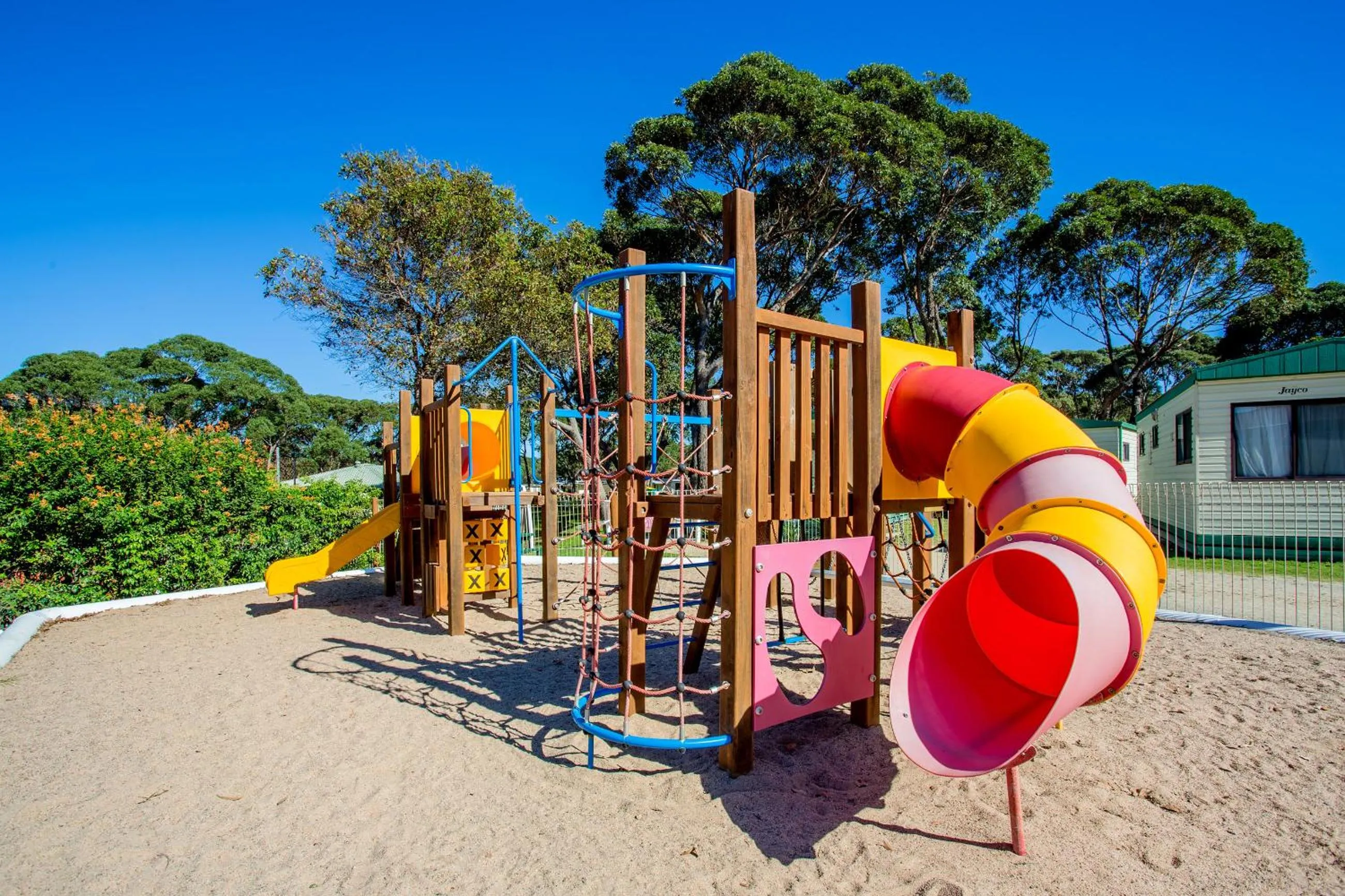 Children play ground in BIG4 Moruya Heads Easts Dolphin Beach Holiday Park