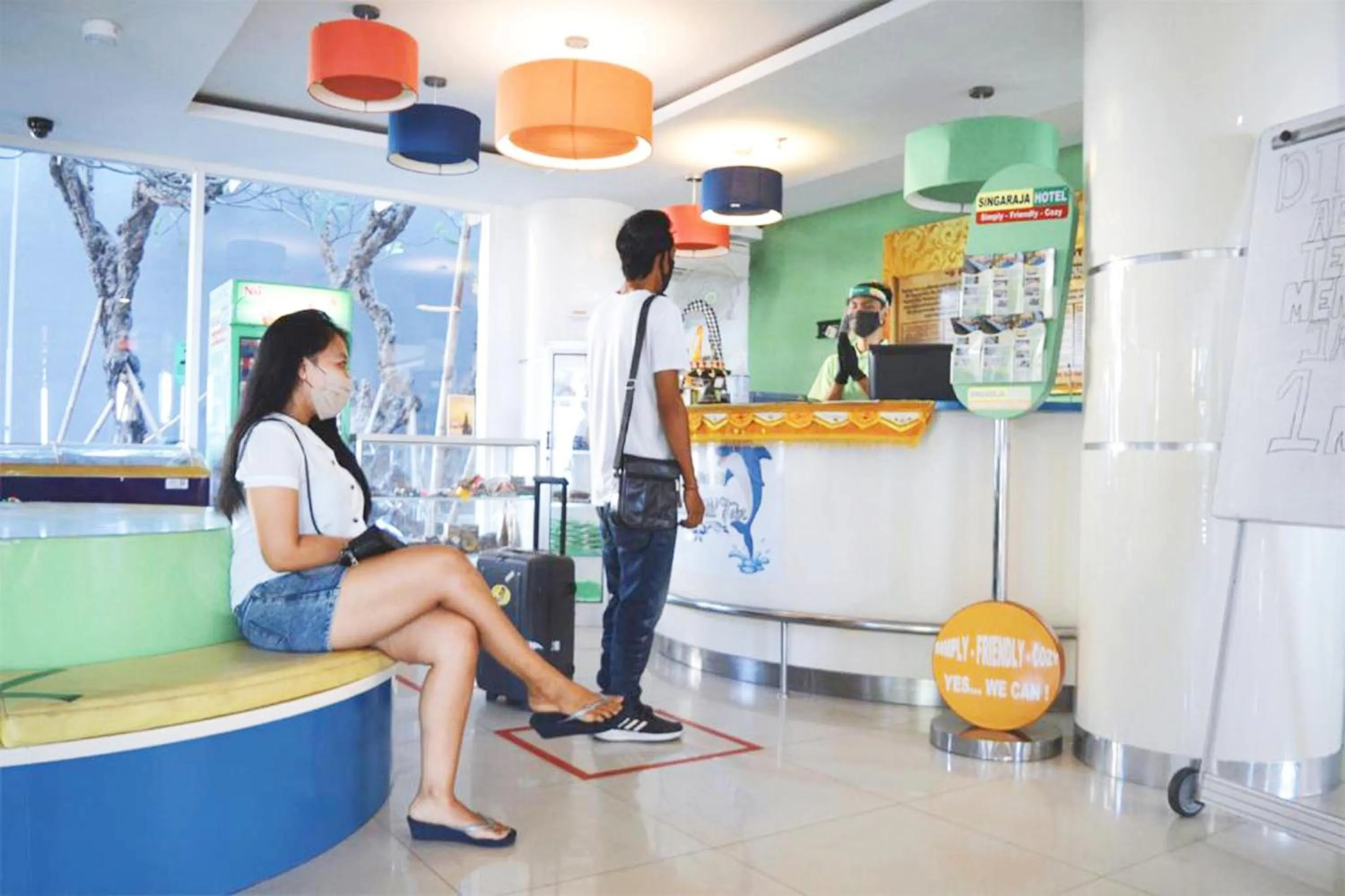 Lobby or reception in Singaraja Beach Hotel