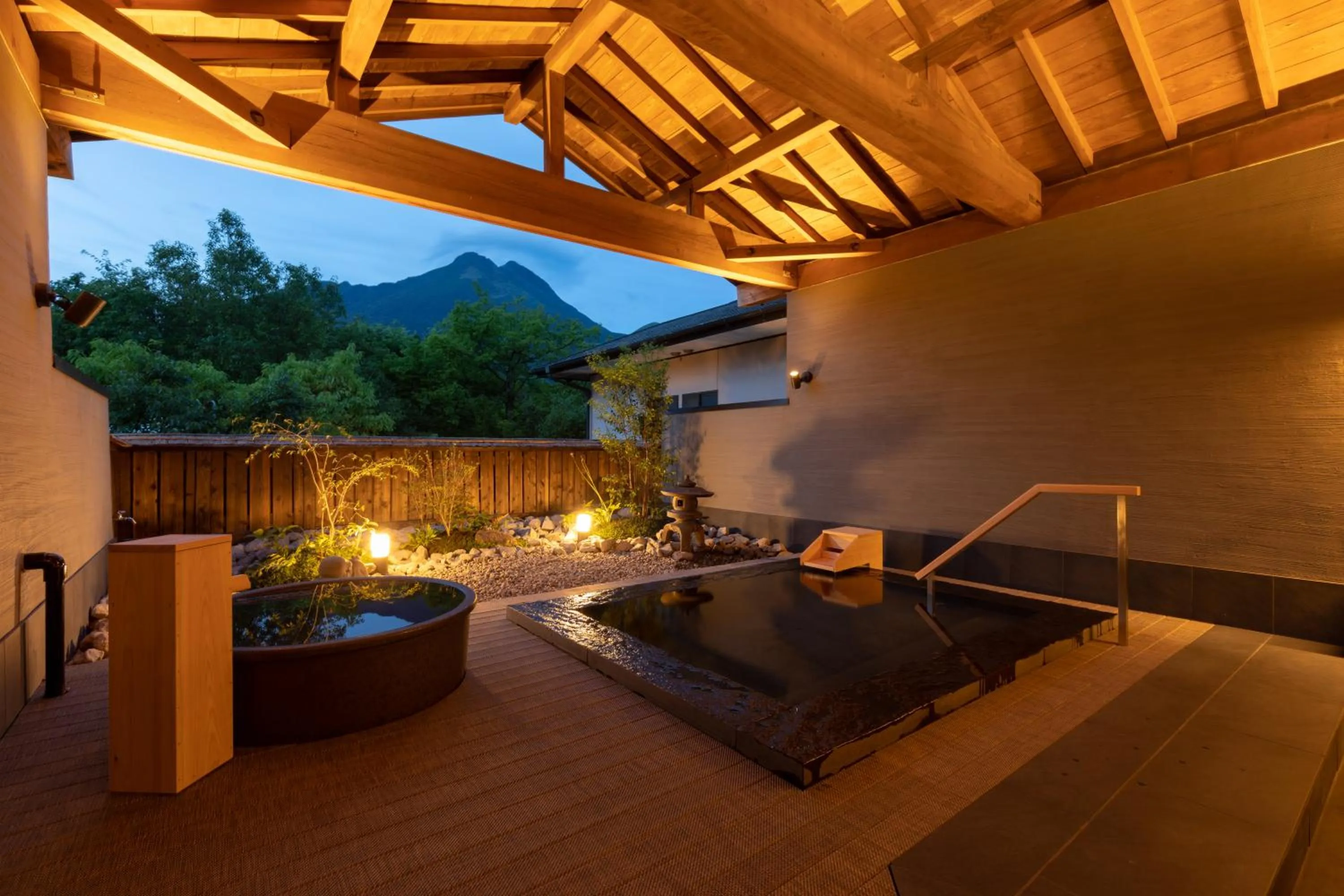 Hot Spring Bath in Ryoso Yufuin Yamadaya