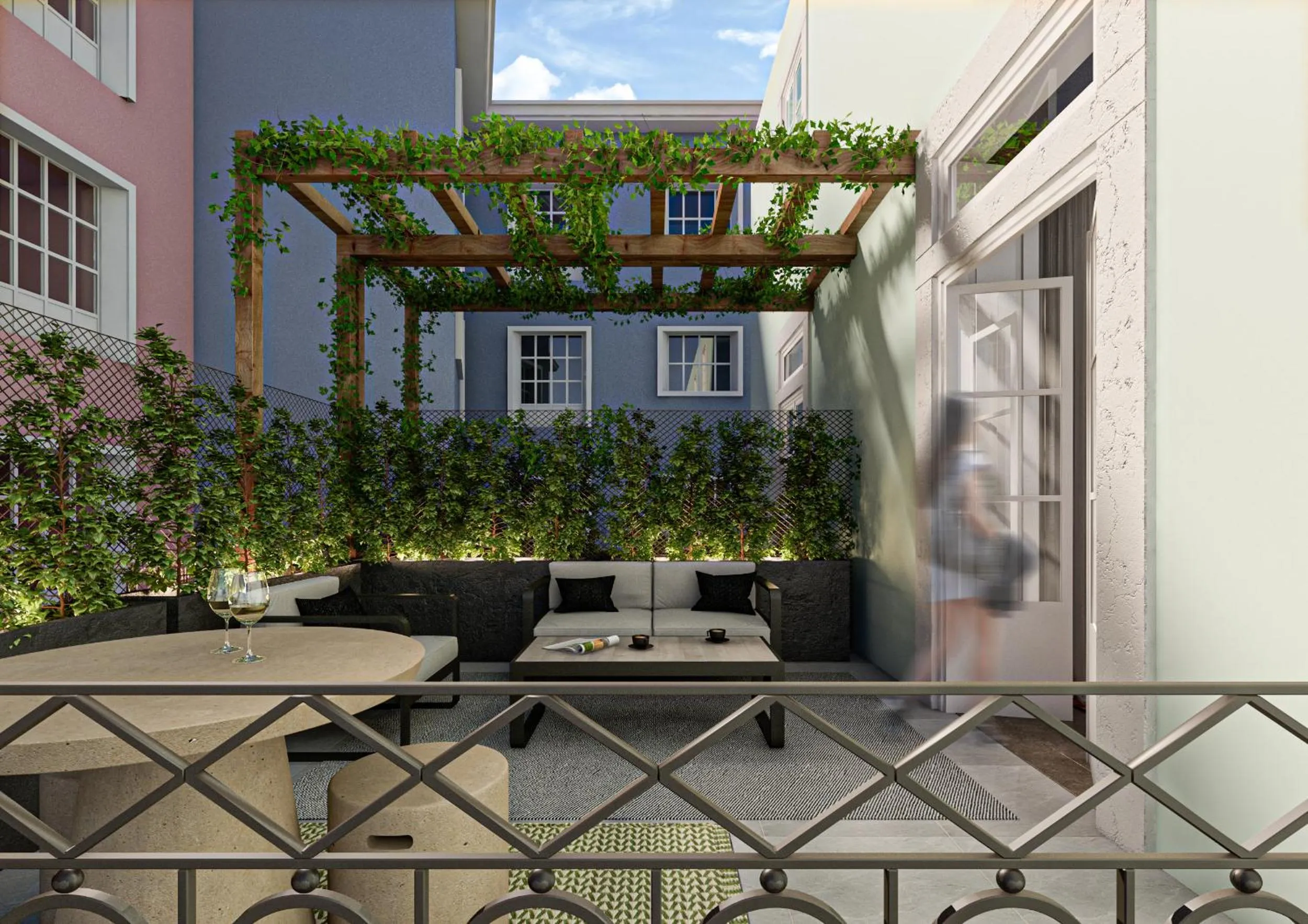 Patio in Inspira Santos Boutique Hotel