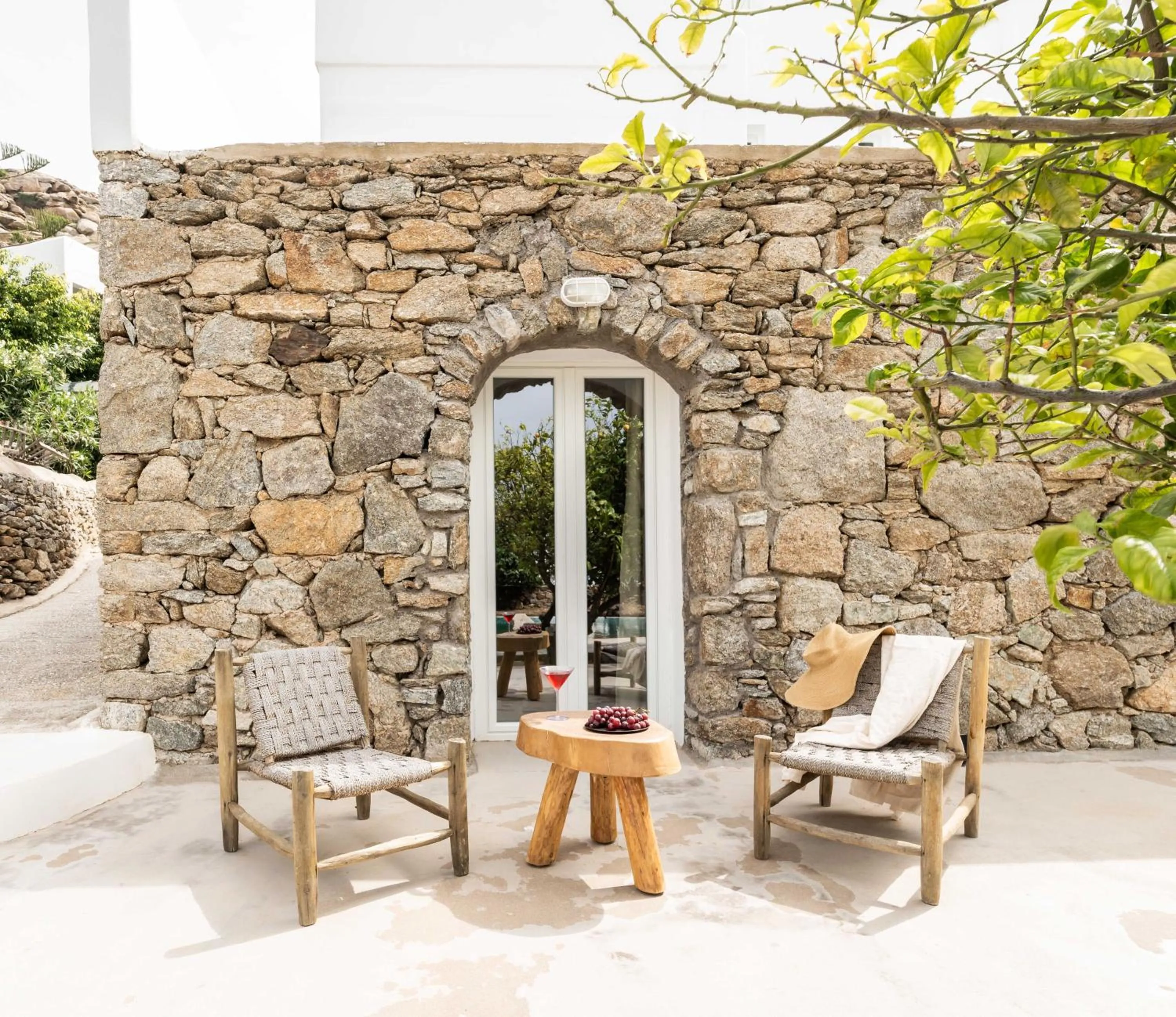 Patio in Tagoo Studios Mykonos