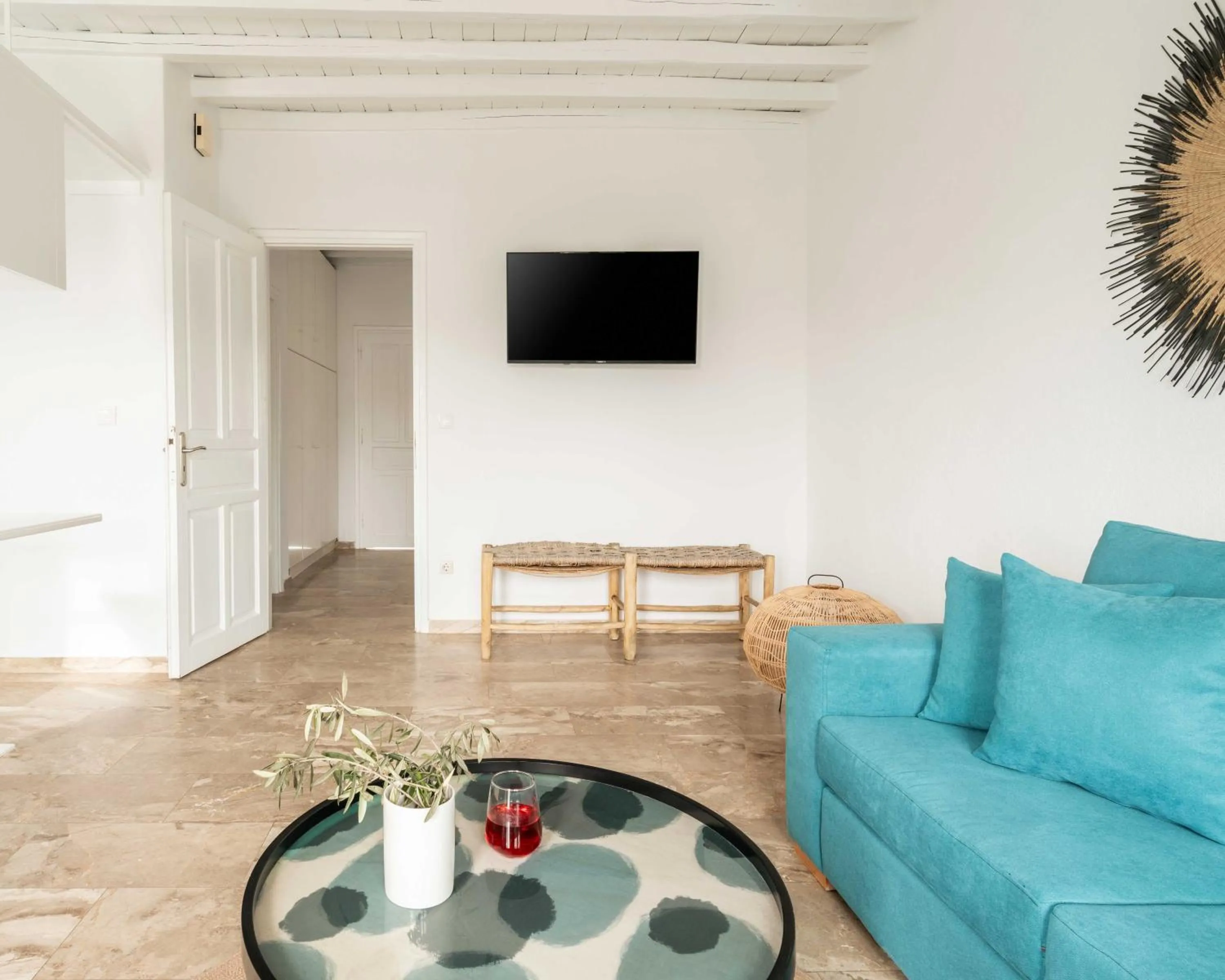 Living room in Tagoo Studios Mykonos
