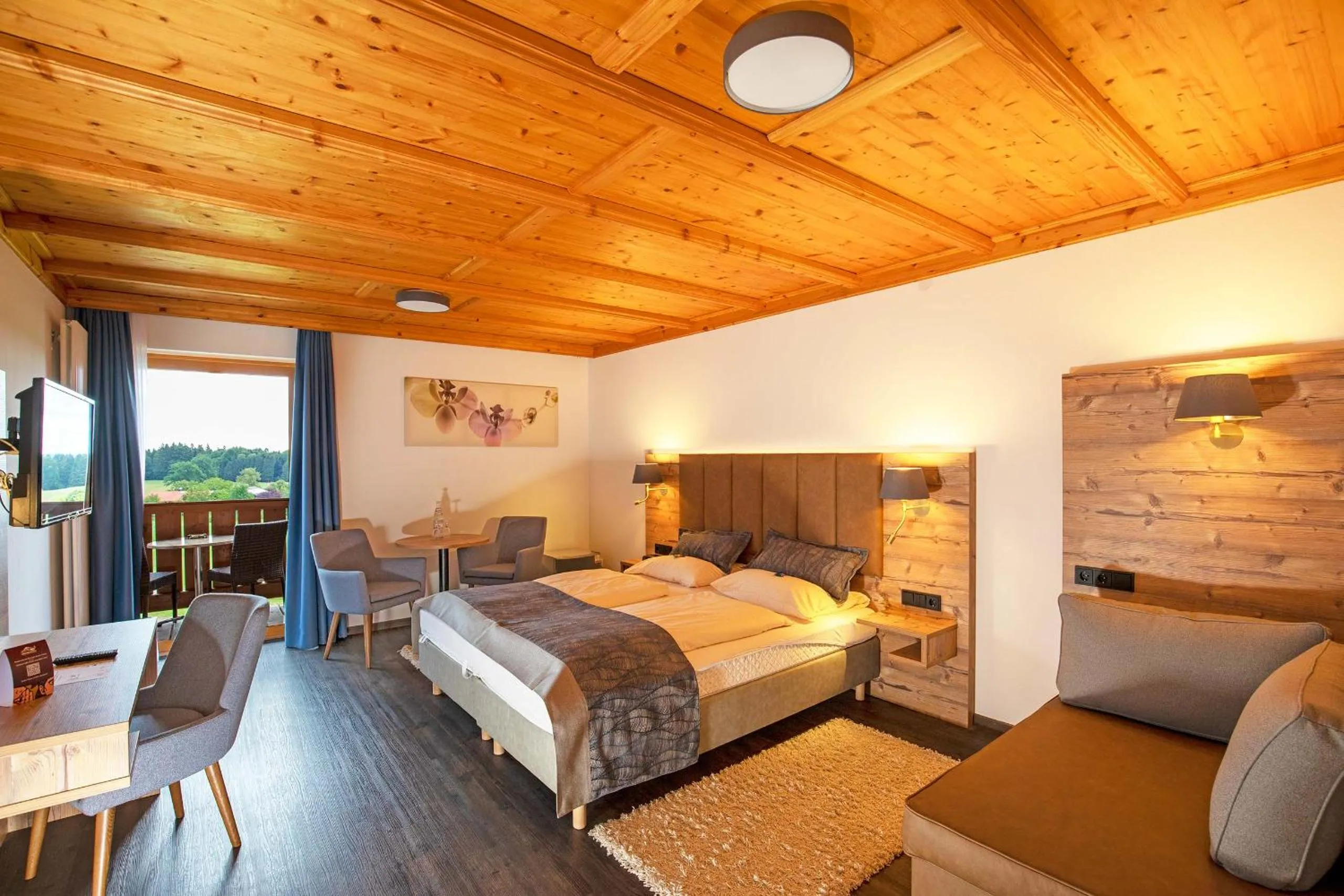 Bed in Berg Hotel Weingarten Garni