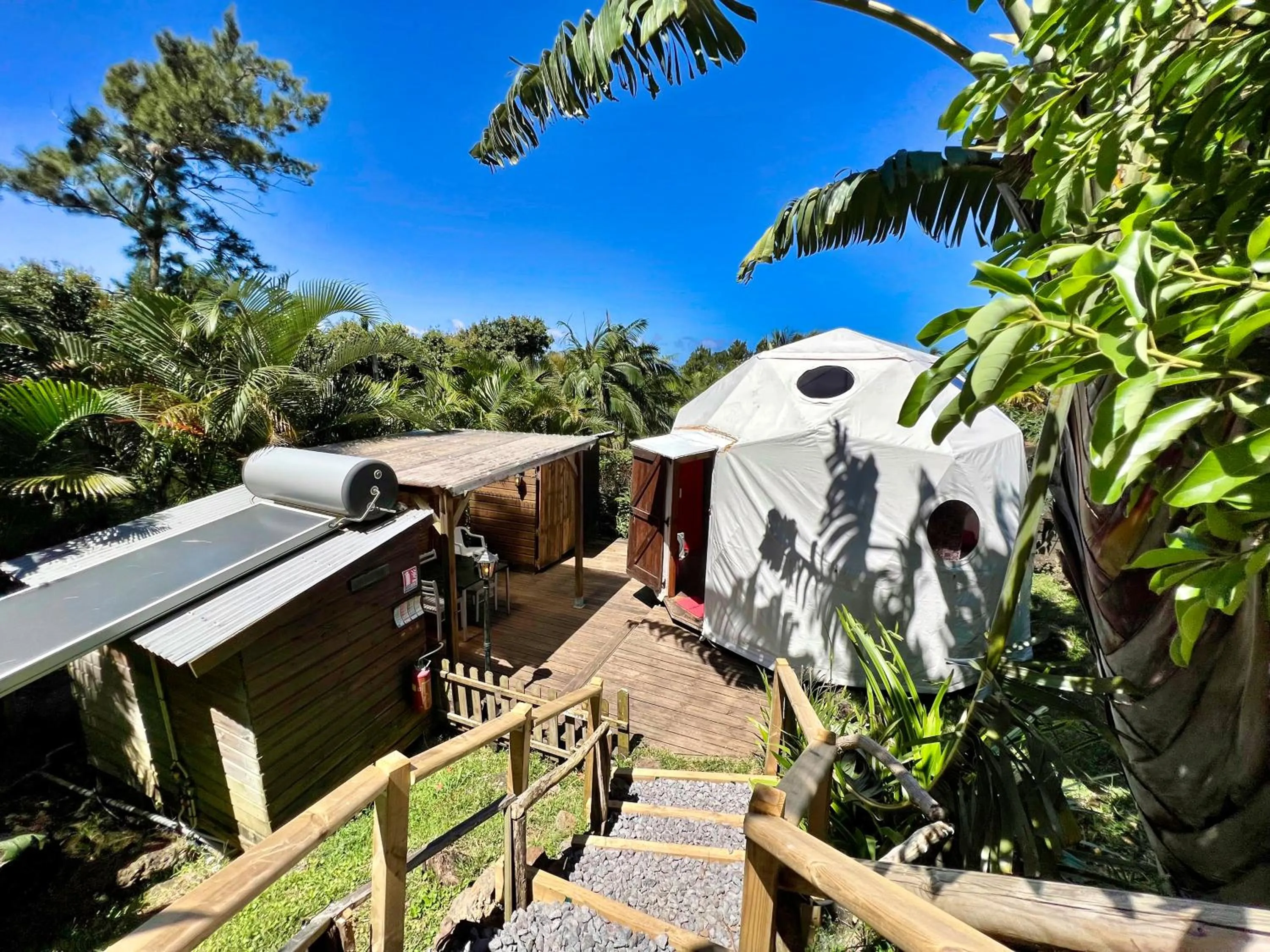 Garden view in Bubble Dome Village