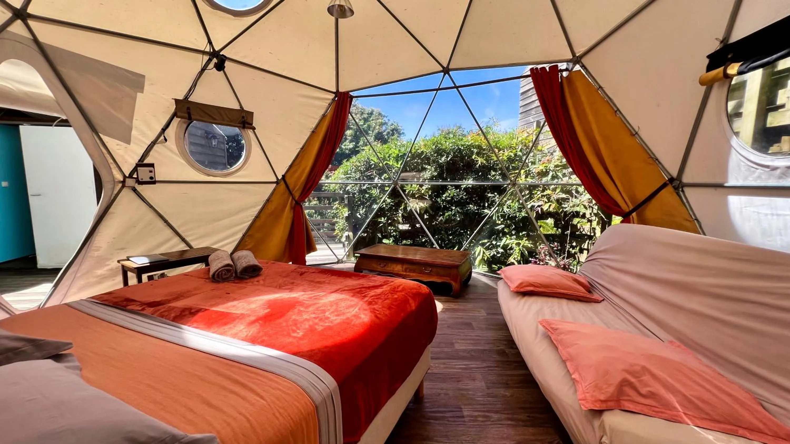 Photo of the whole room, Bed in Bubble Dome Village
