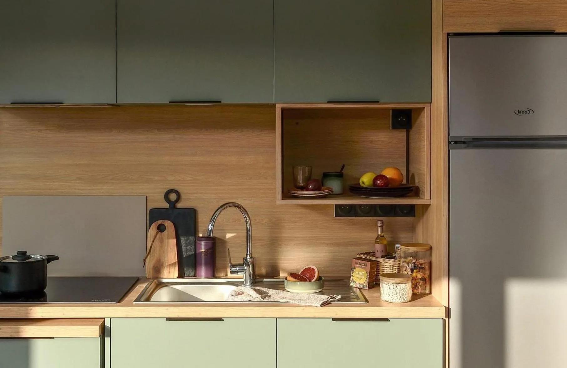 Kitchen or kitchenette in VVF Le Pays Cathare Carcassonne