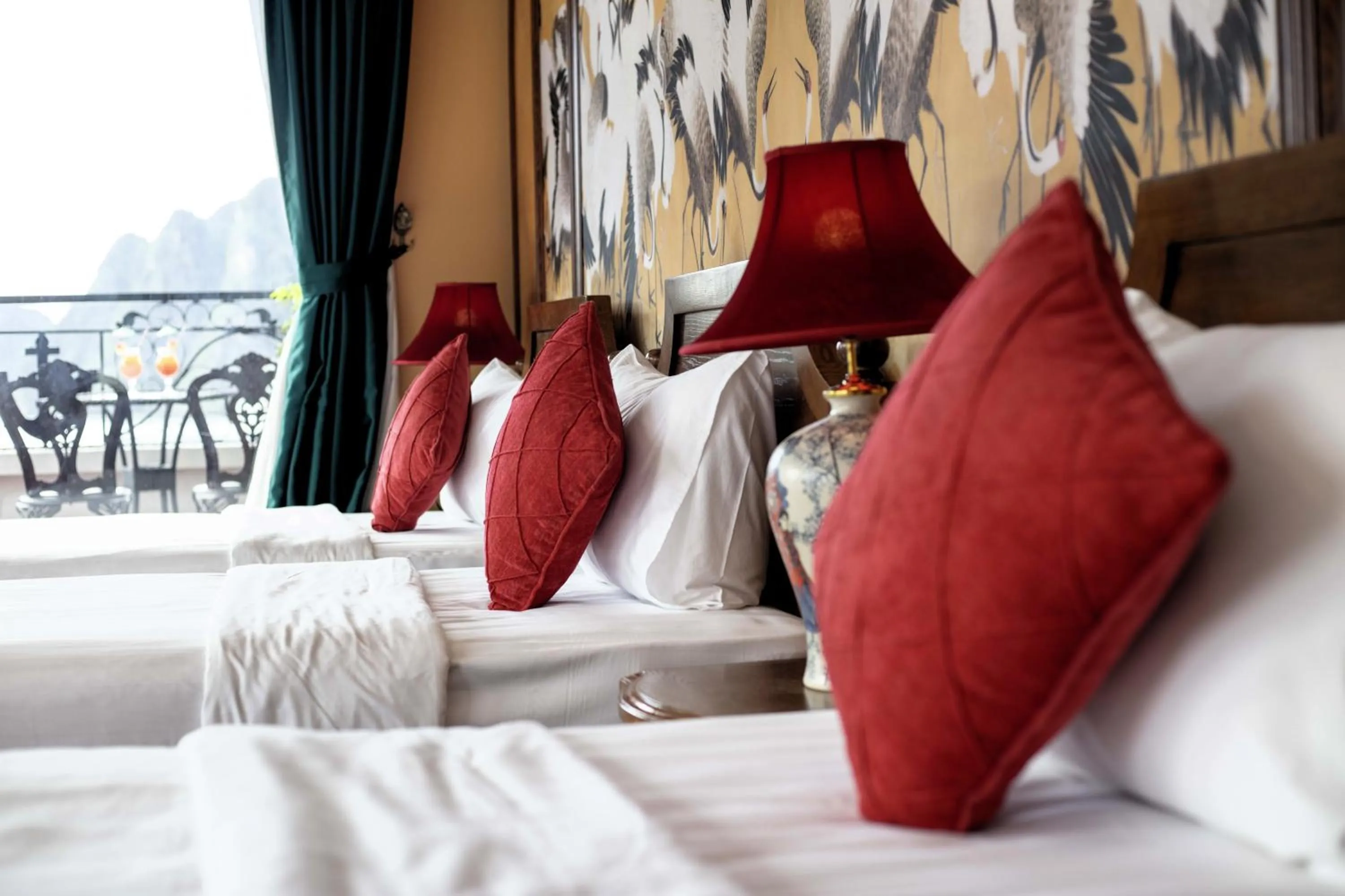 Bed in Verdure Lotus Grandeur Cruise on Ha Long Bay