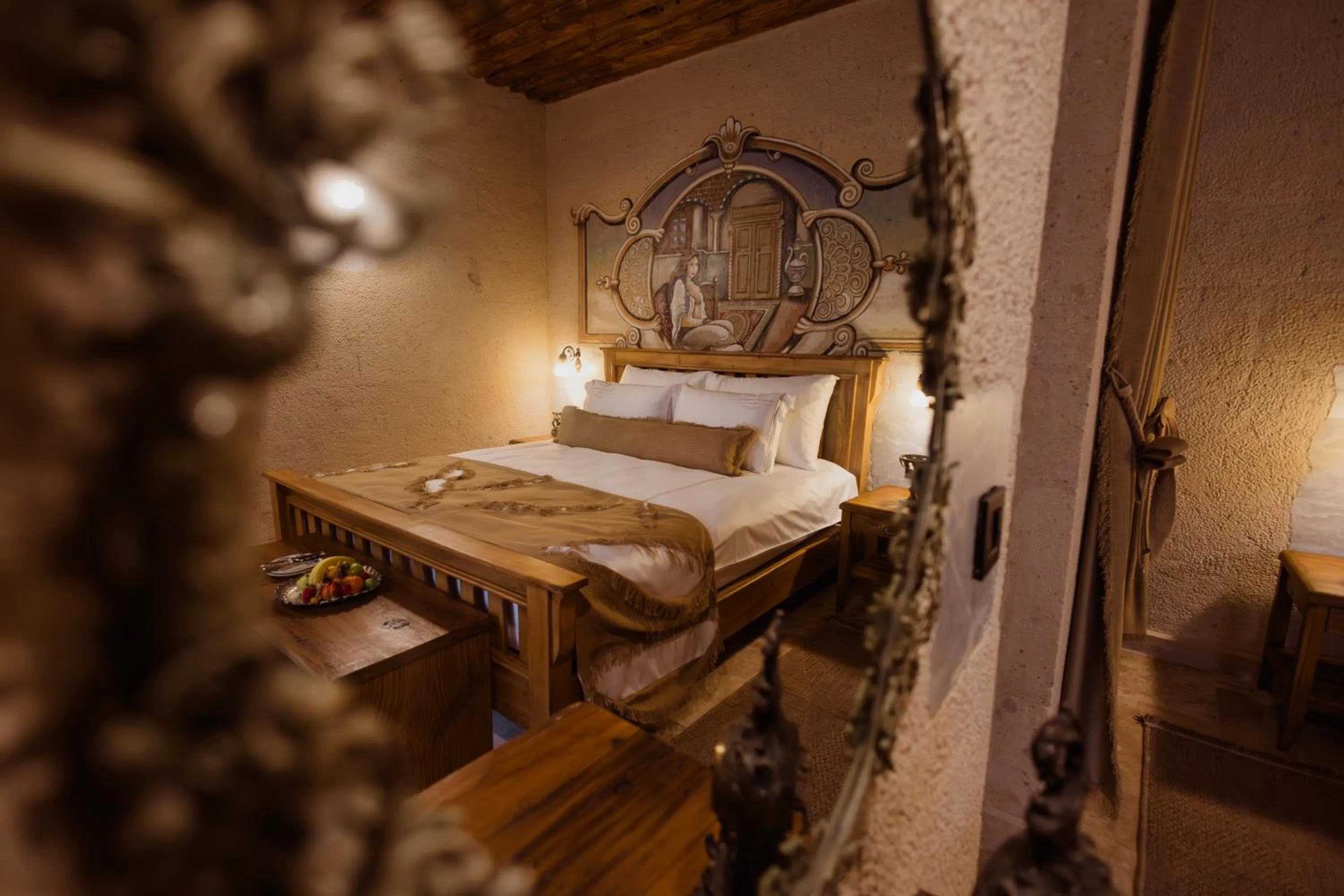 Bed in The Kingdom Of Cappadocia Luxury Cave Hotel
