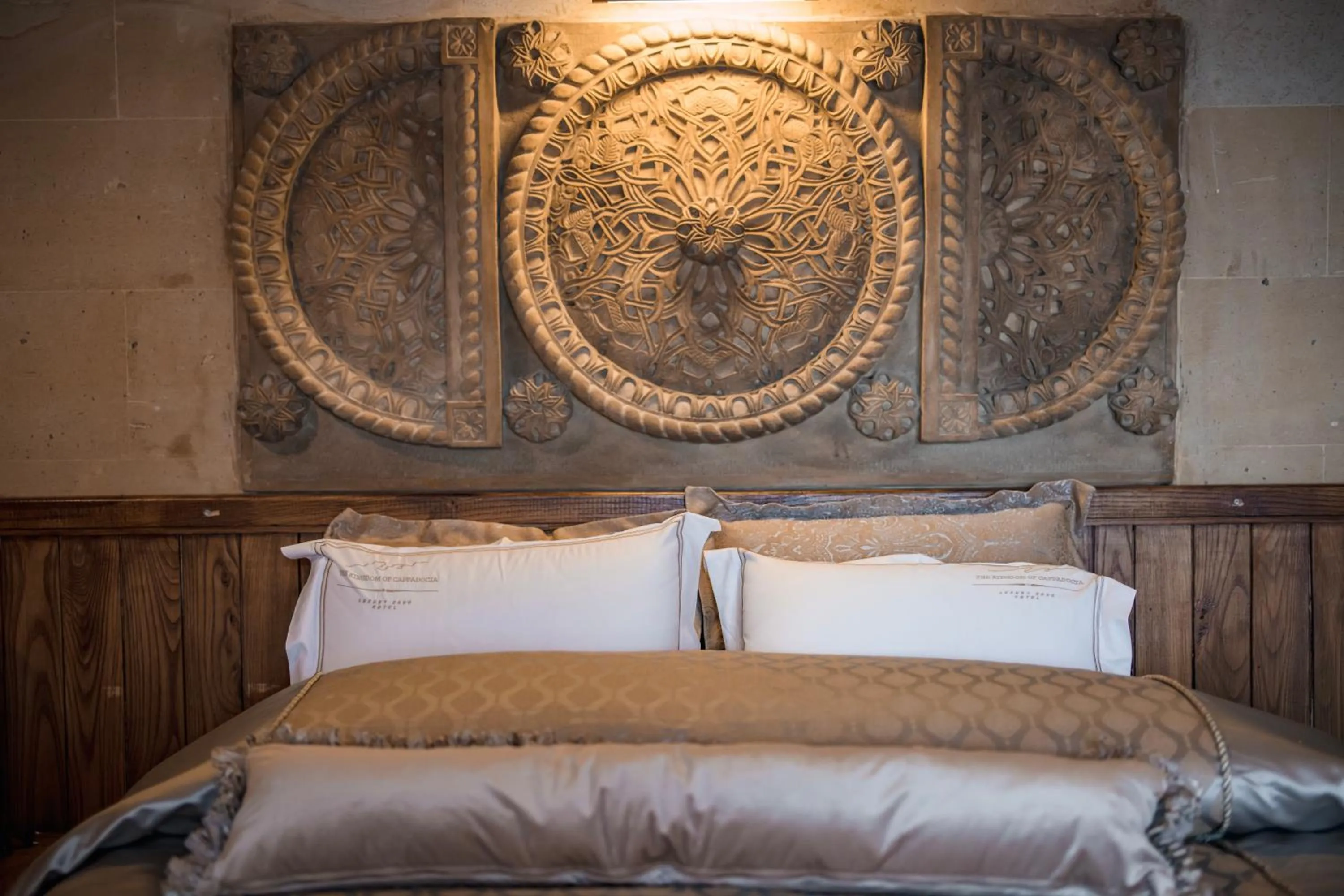 Bed in The Kingdom Of Cappadocia Luxury Cave Hotel
