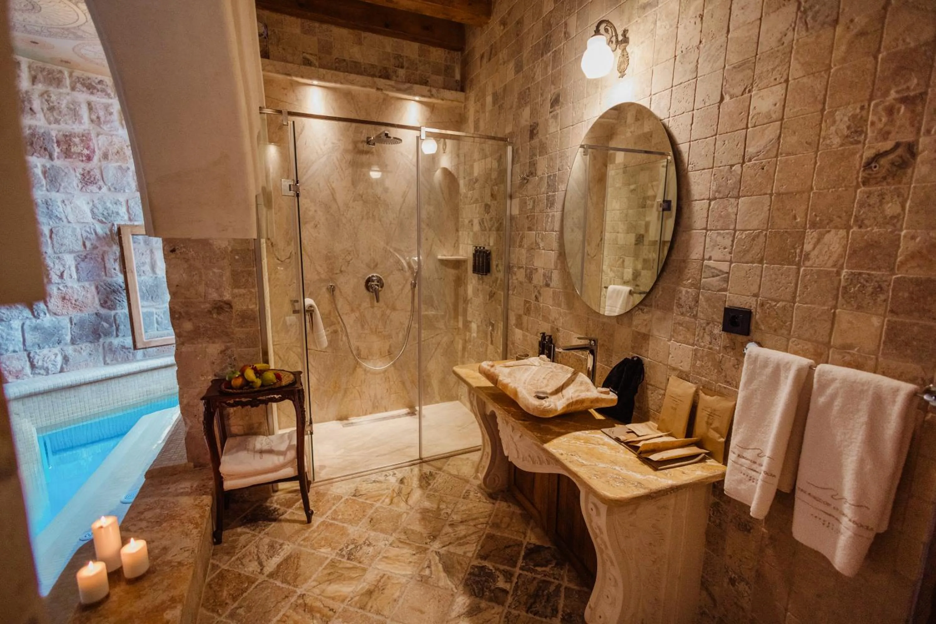Shower in The Kingdom Of Cappadocia Luxury Cave Hotel