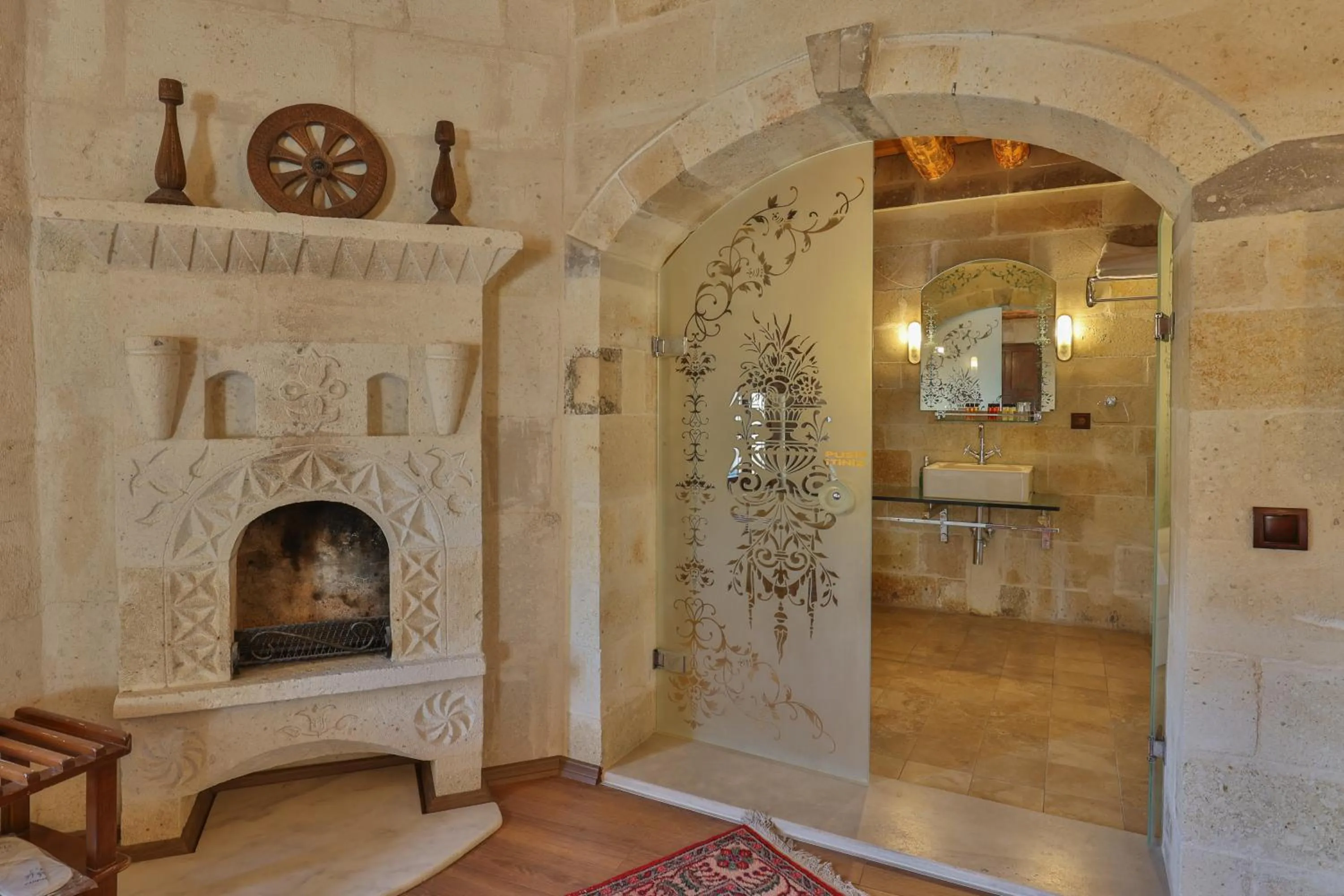 fireplace in Hotel Asia Minor