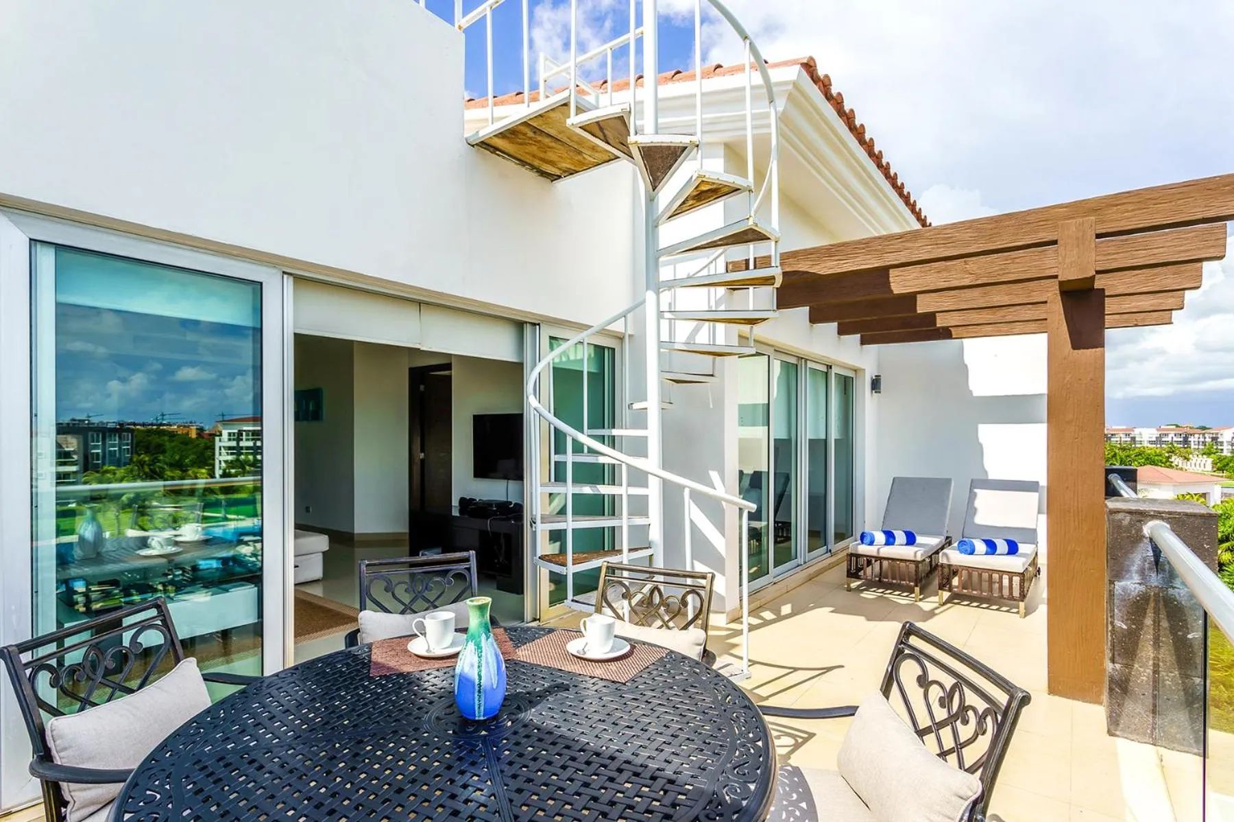 Balcony/Terrace in Luxury Condos at Mareazul Beachfront Complex with Resort-Style Amenities