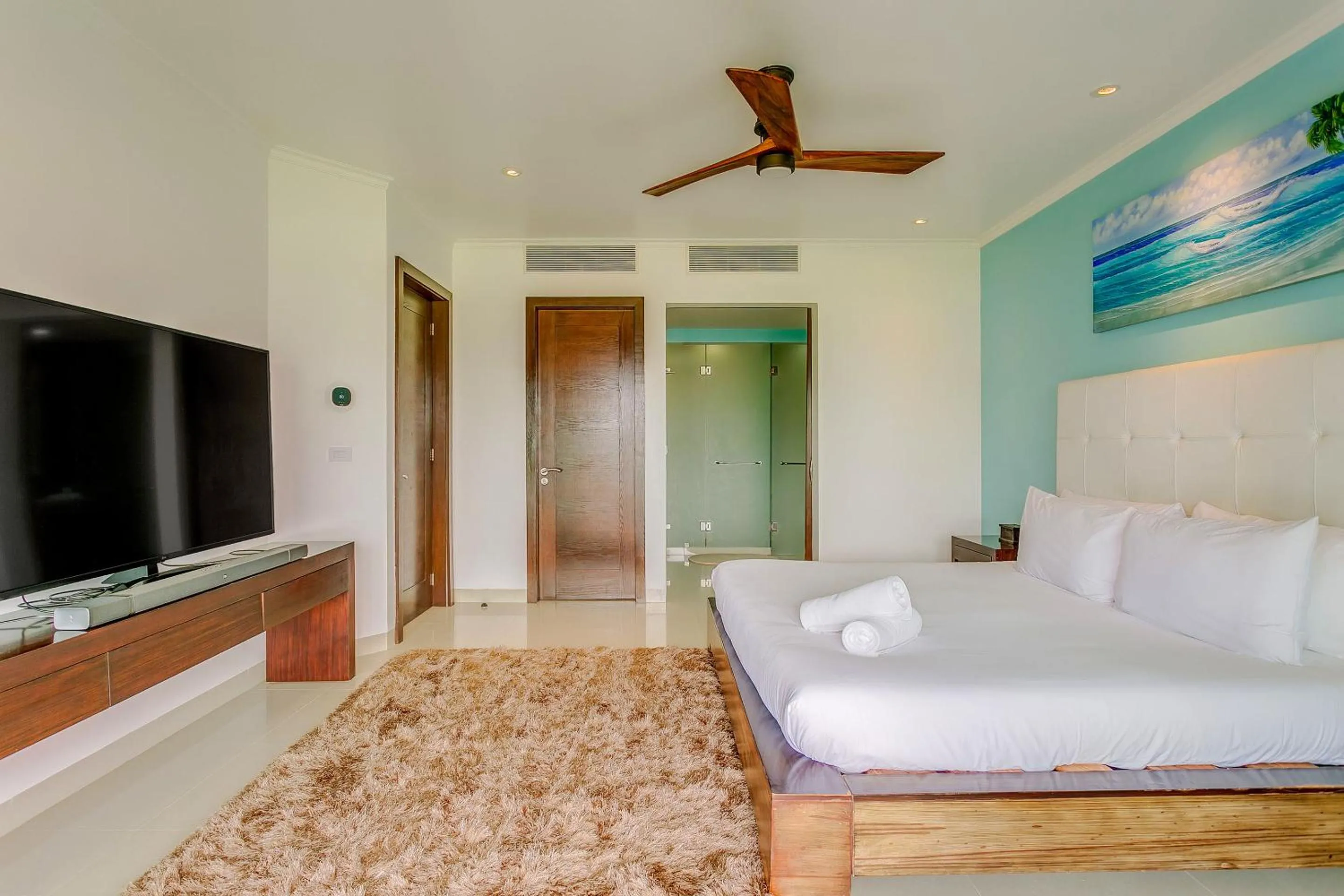 Bedroom, Bed in Luxury Condos at Mareazul Beachfront Complex with Resort-Style Amenities