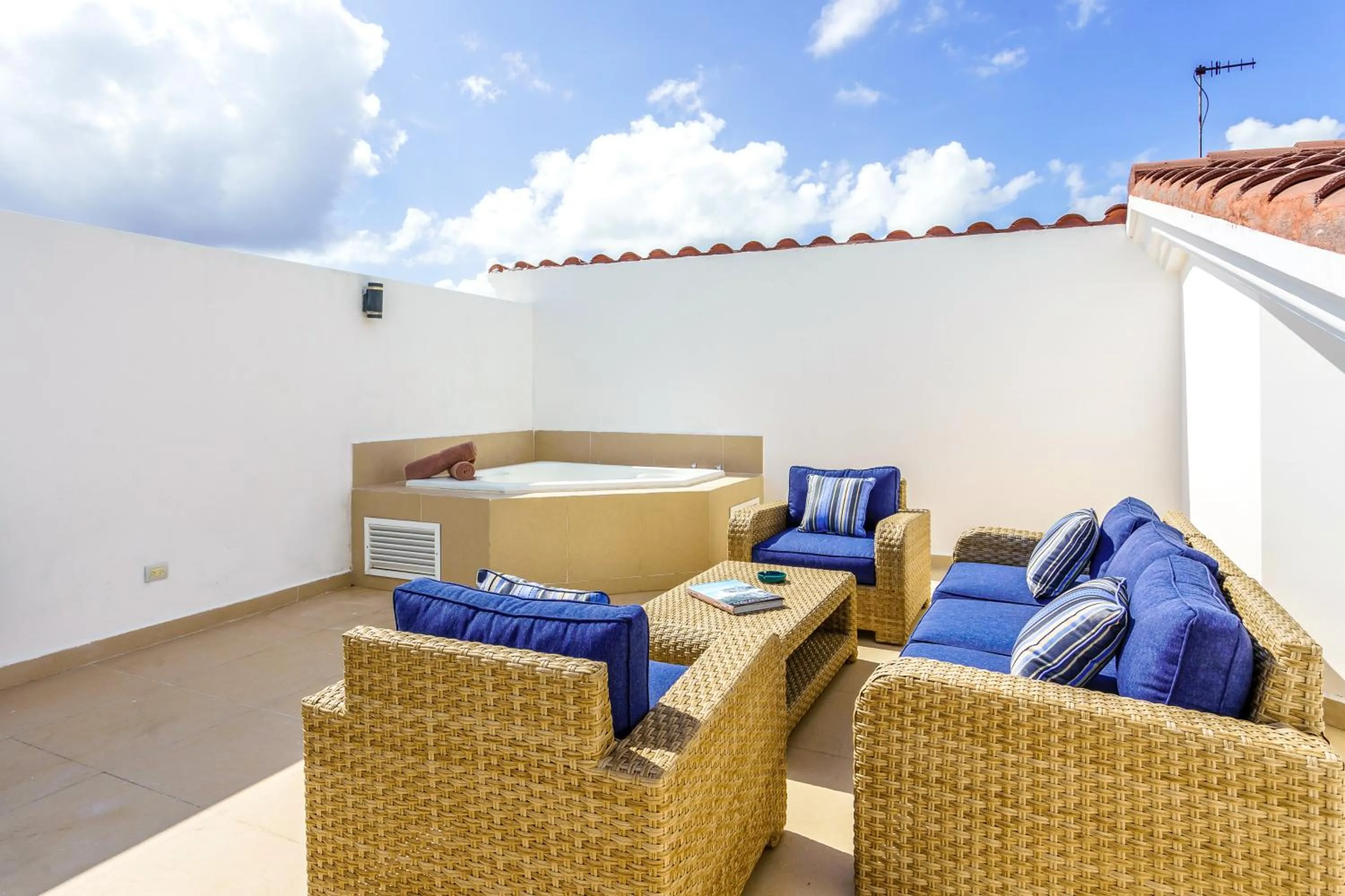 Patio in Luxury Condos at Mareazul Beachfront Complex with Resort-Style Amenities