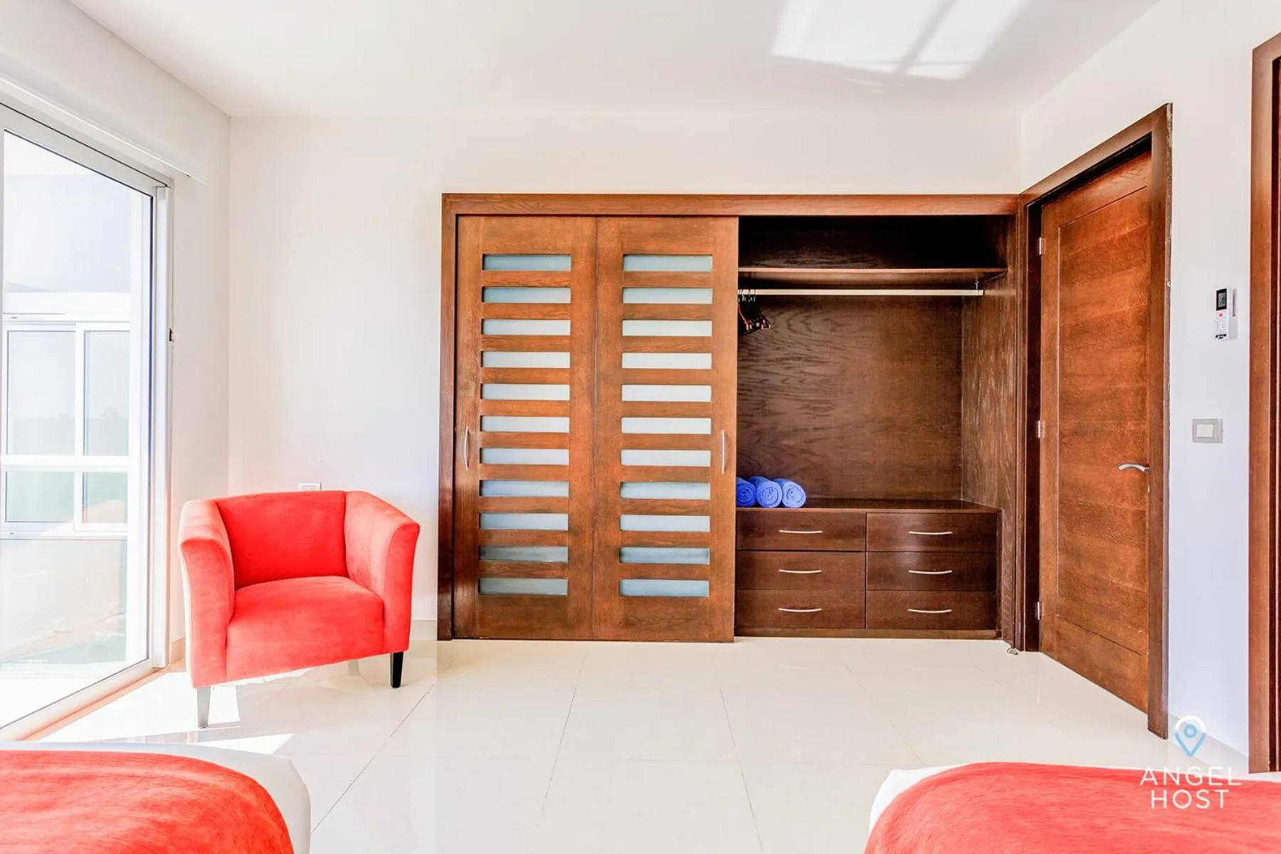 Living room in Luxury Condos at Mareazul Beachfront Complex with Resort-Style Amenities