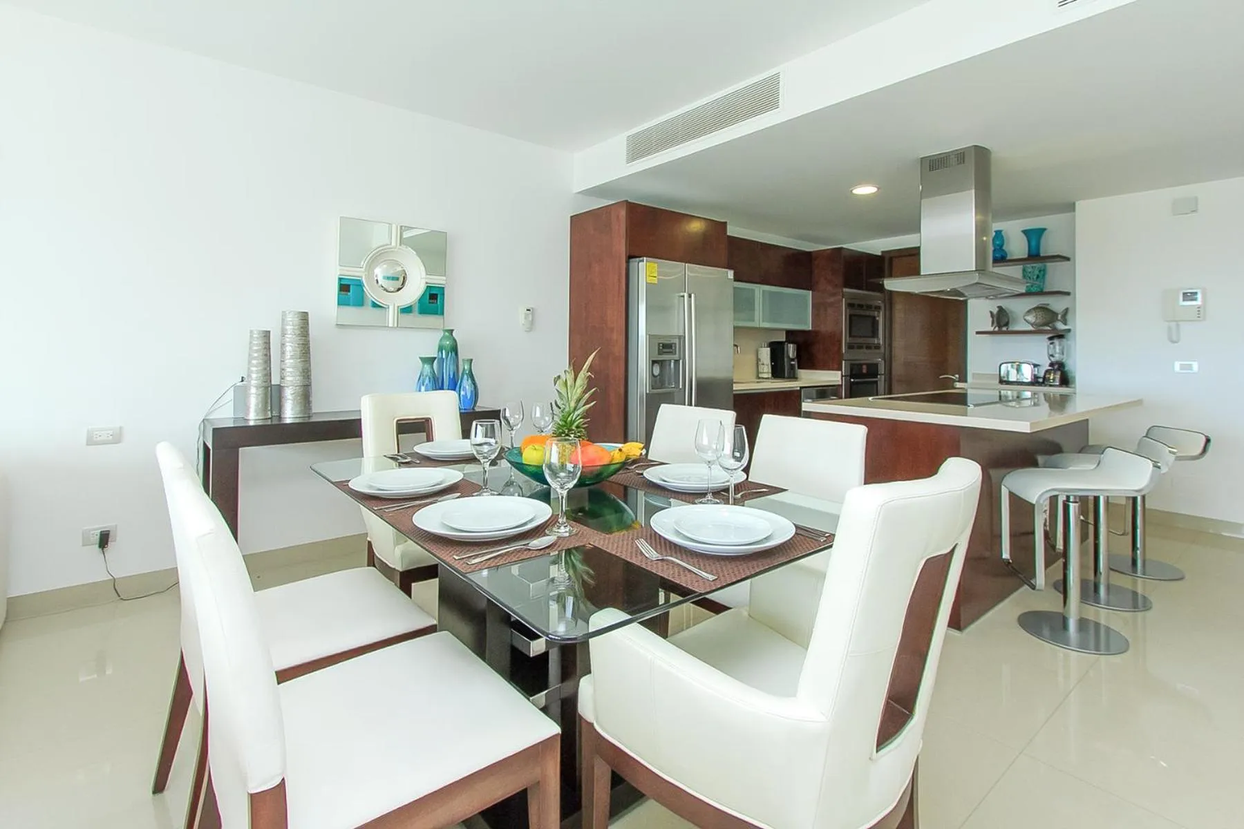 Living room in Luxury Condos at Mareazul Beachfront Complex with Resort-Style Amenities
