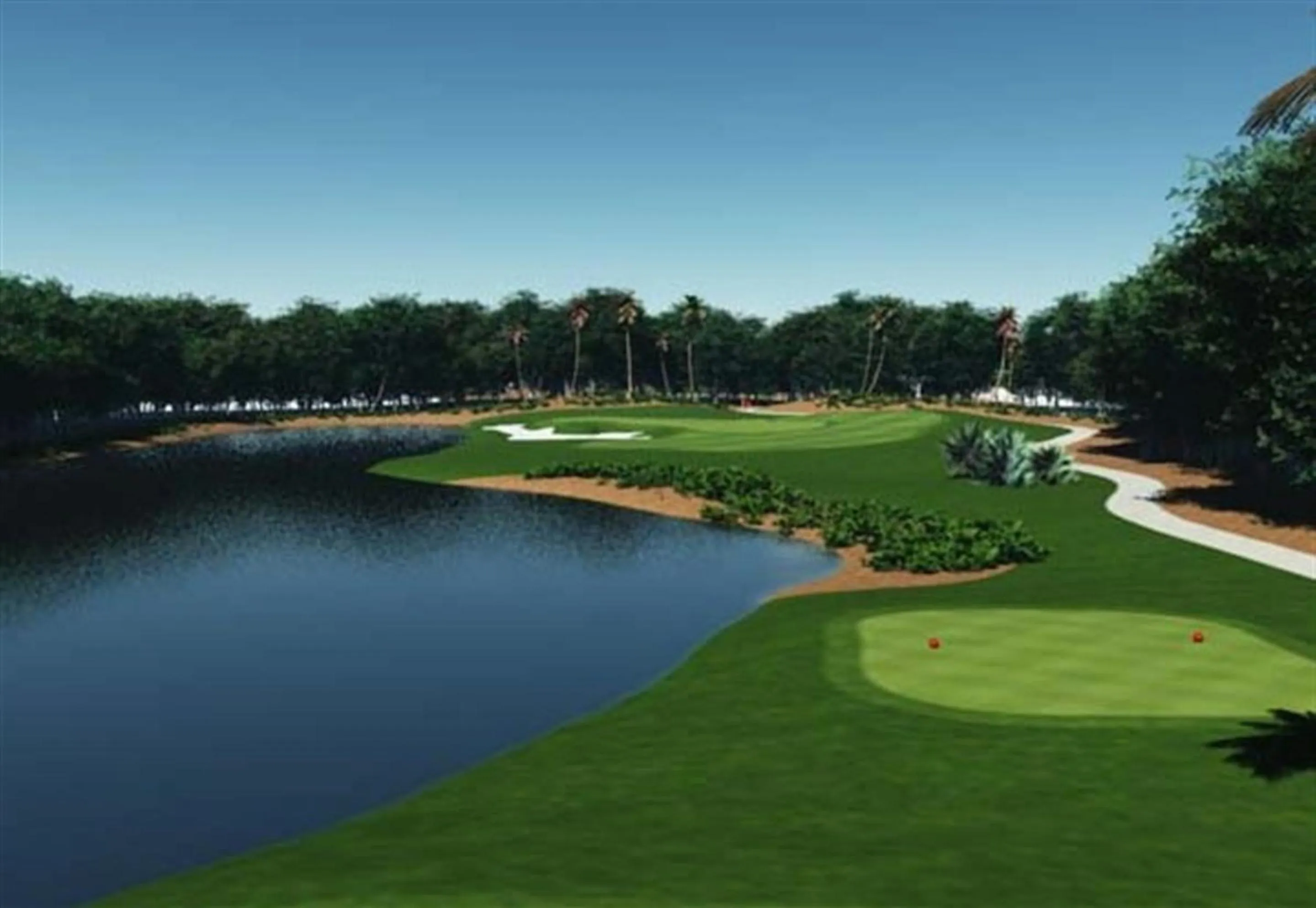 Golfcourse in Luxury Condos at Mareazul Beachfront Complex with Resort-Style Amenities