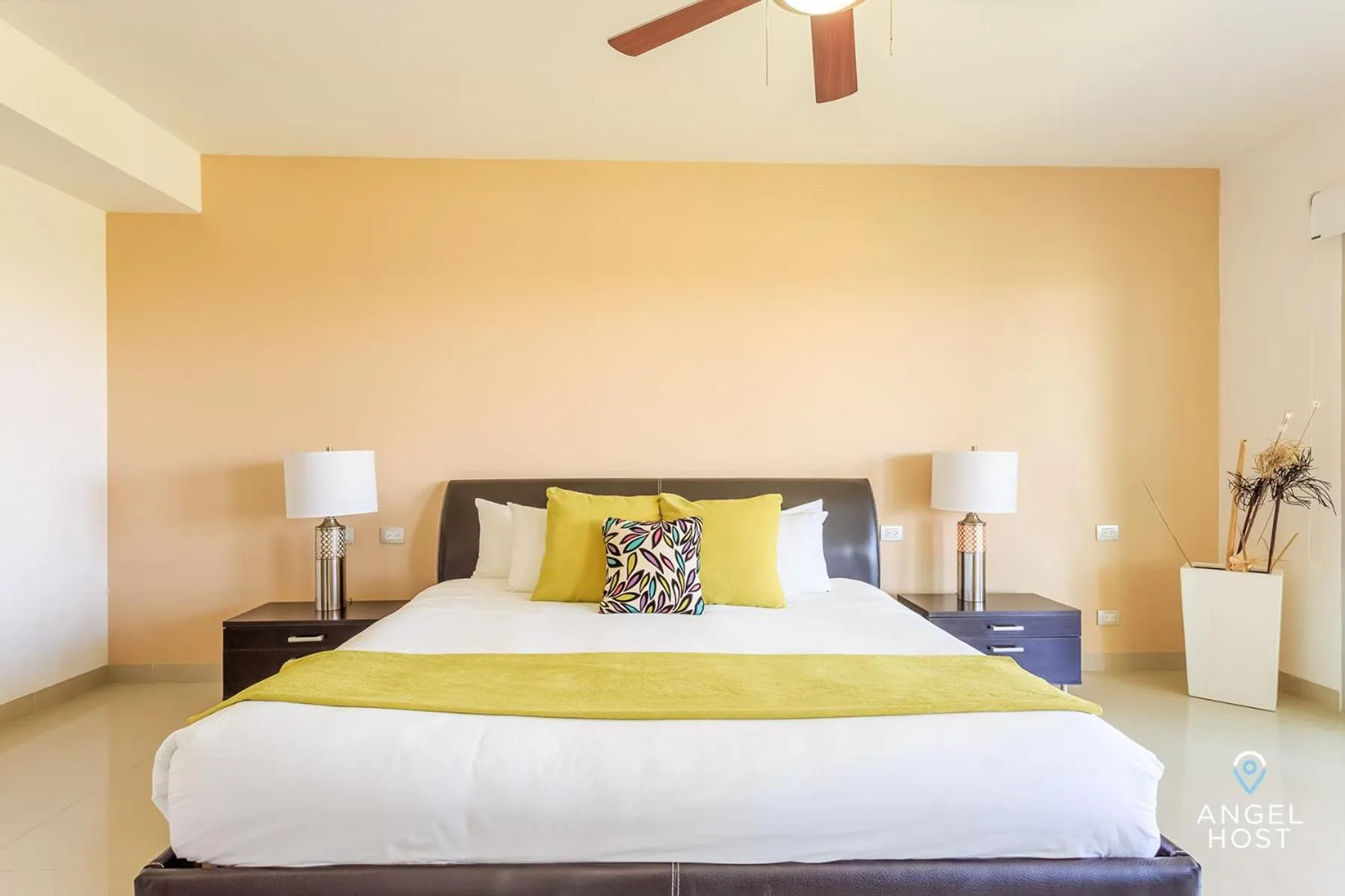 Bed in Luxury Condos at Mareazul Beachfront Complex with Resort-Style Amenities